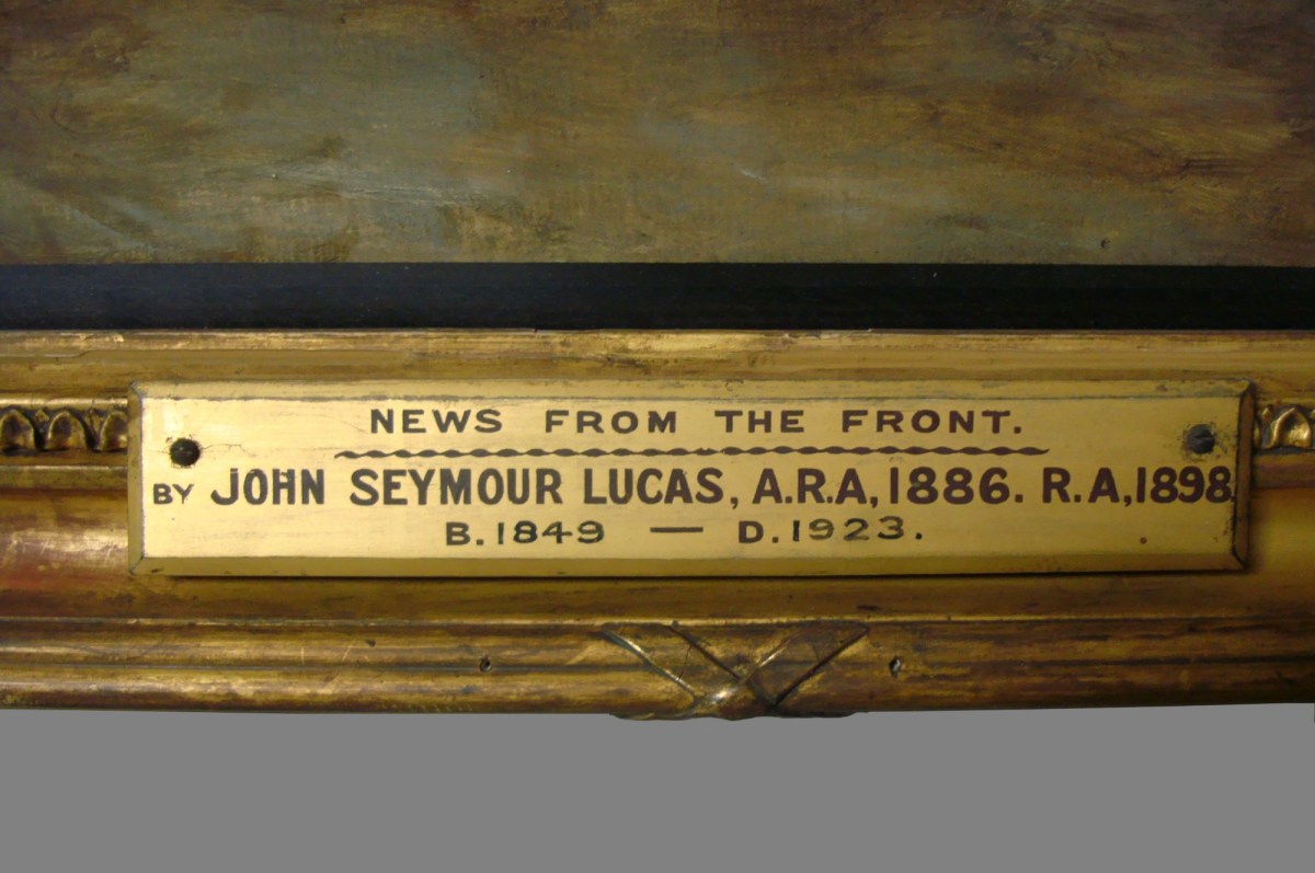 Unknown, Frame for John Saymour Lucas RA 'News from the Front'