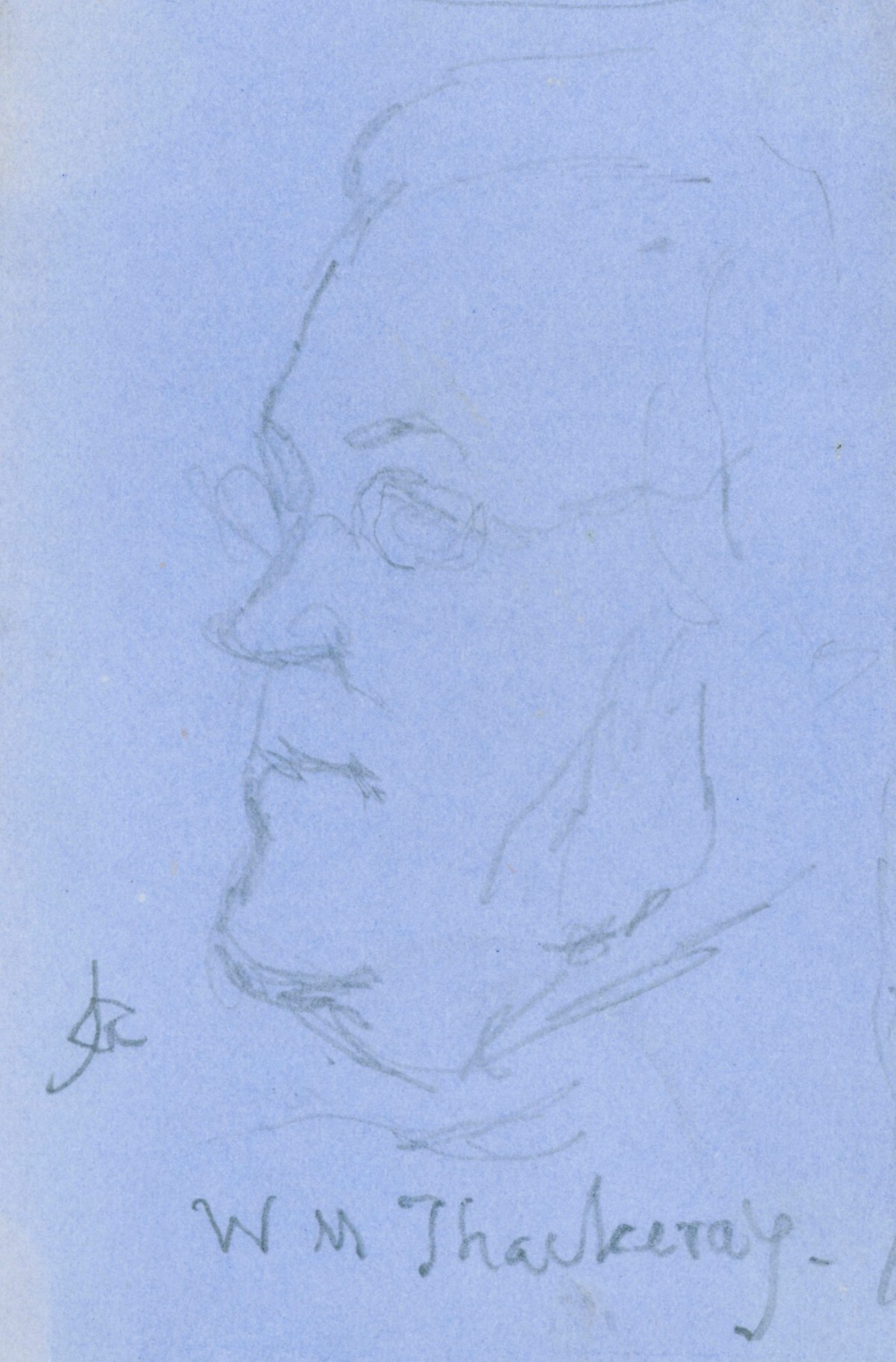 Sir John Gilbert RA, Portrait sketch of William Makepeace Thackeray