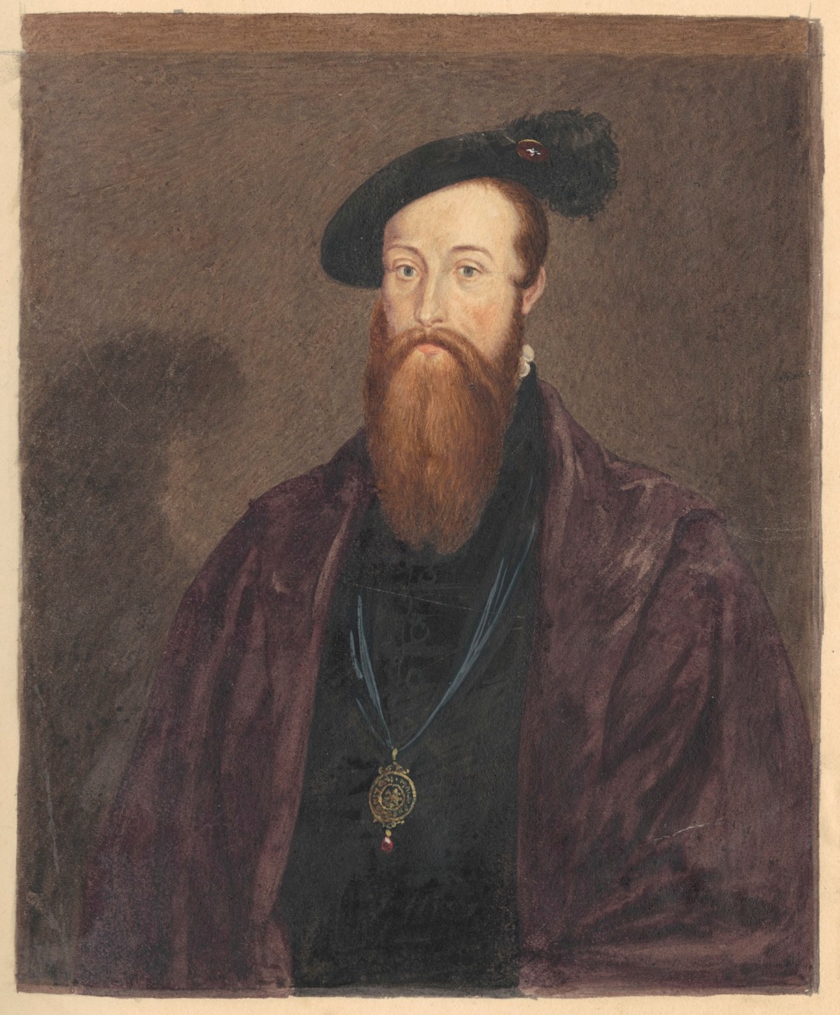 William Hilton RA, Study after Holbein's portrait of Thomas, Lord Seymour of Sudeley