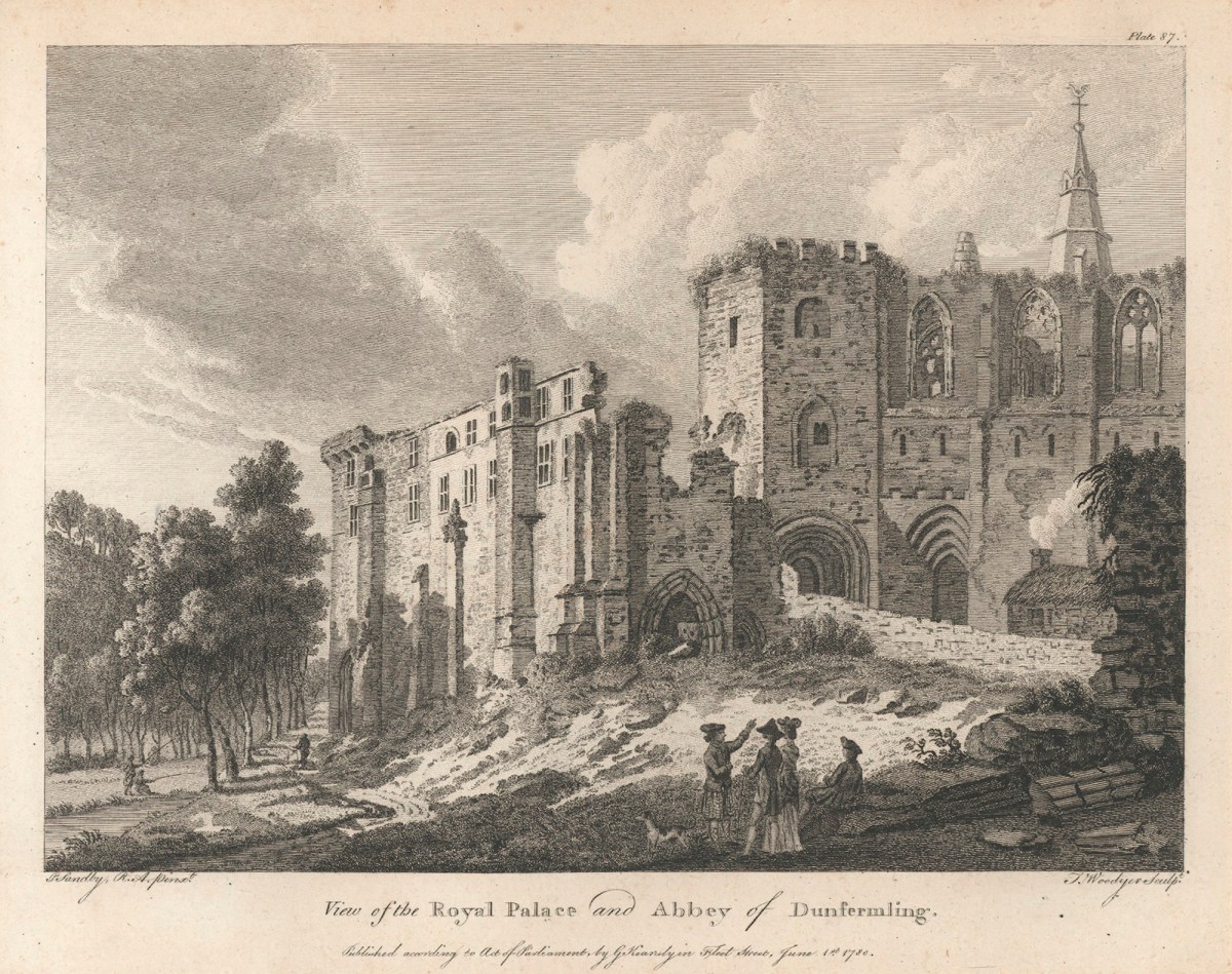 Paul Sandby RA, View of the Royal Palace and Abbey of Dunfermling
