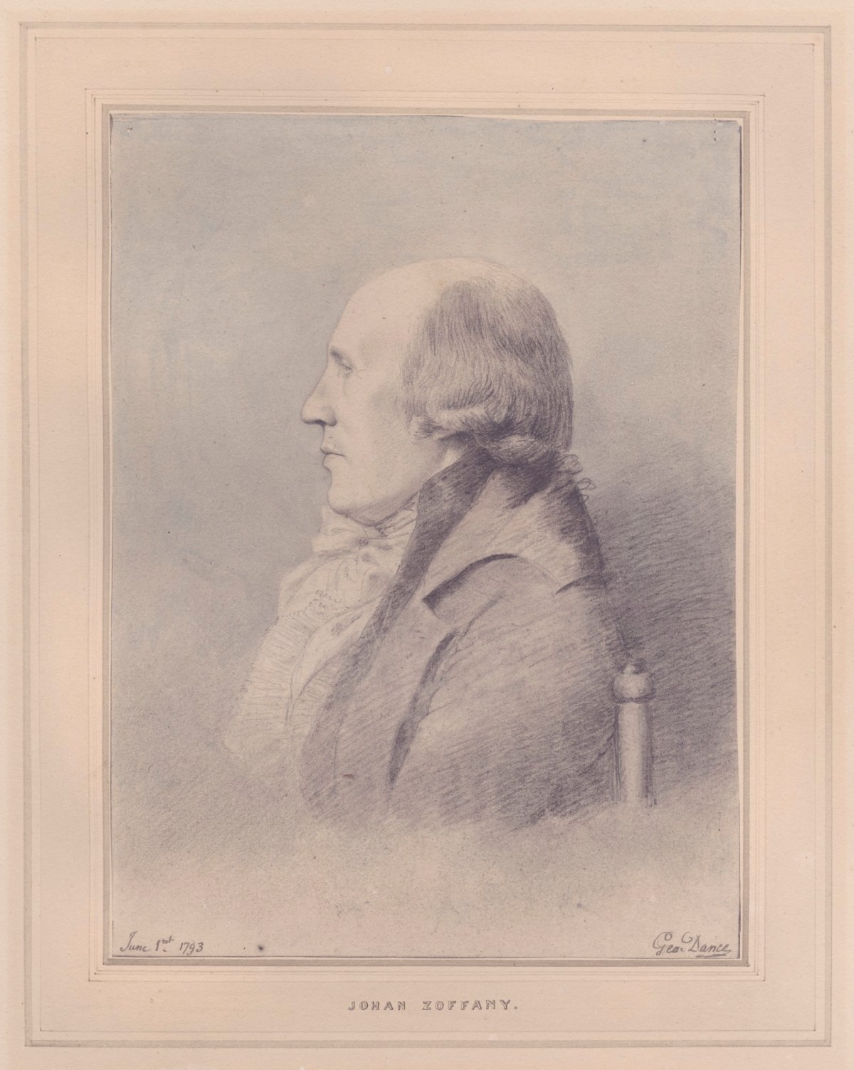 George Dance RA, Portrait of Johann Zoffany, R.A.