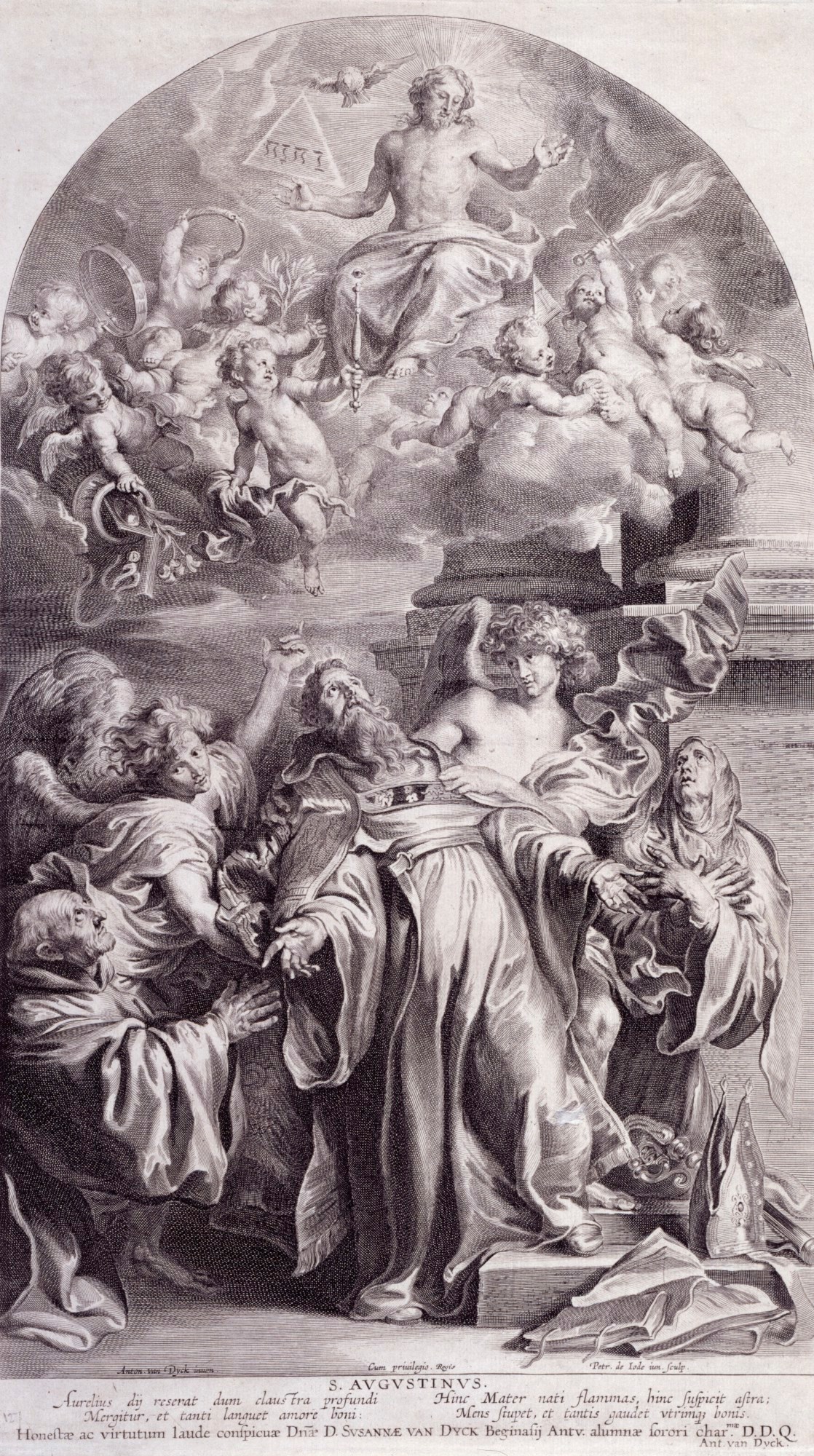 Pieter de Jode the Younger, The Vision of St Augustine