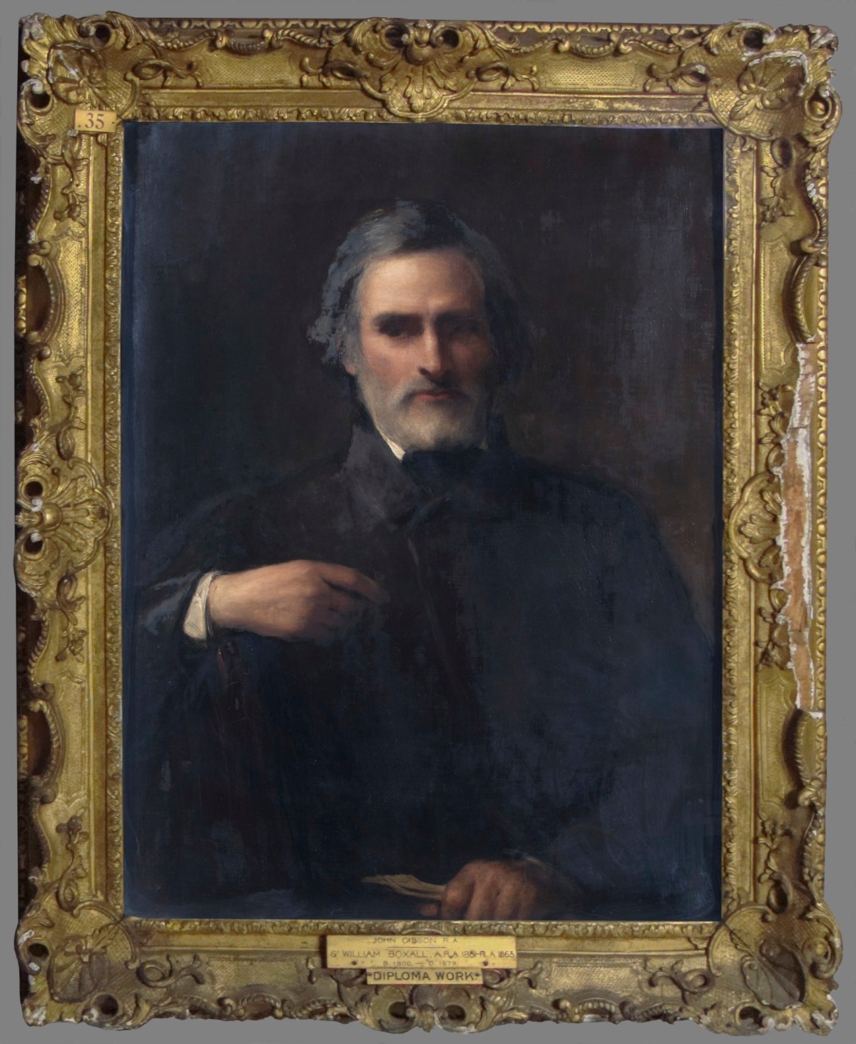 Unknown, Frame for Sir William Boxall RA 'Portrait of John Gibson, R.A.'