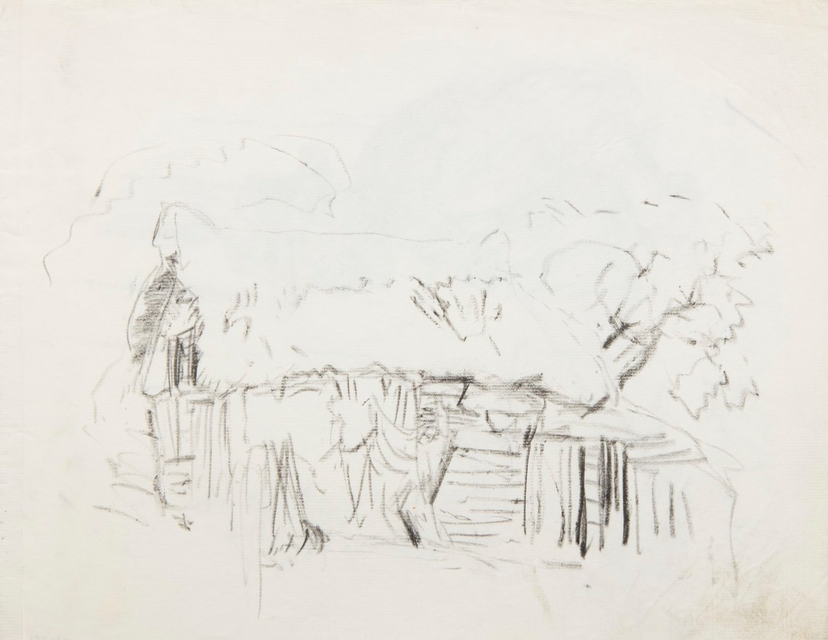 Sir George Clausen RA, Sketch of a barn
