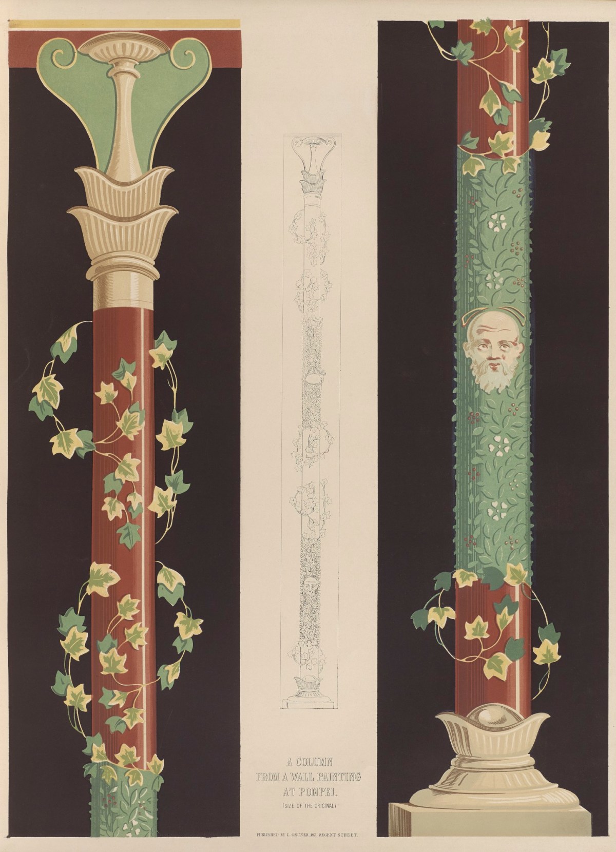 Ludwig Gruner, A column from a wall painting at Pompei