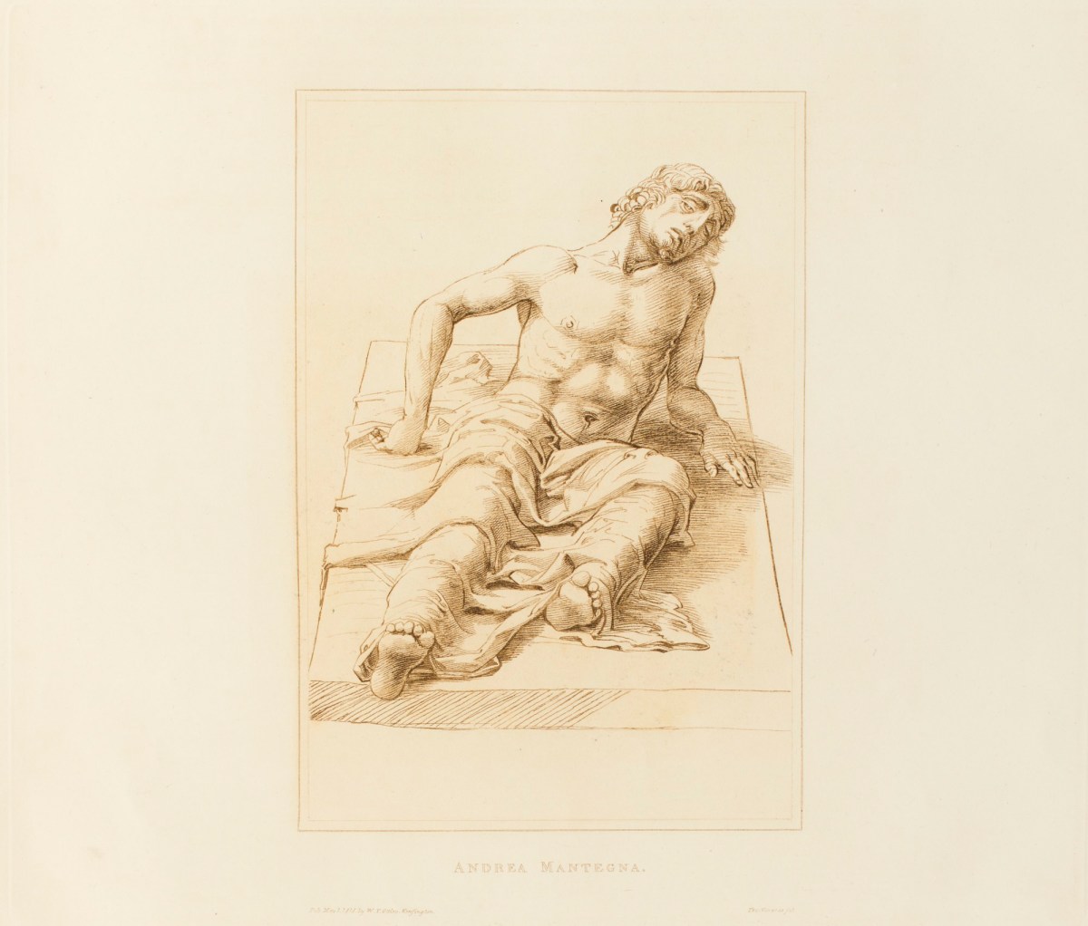 Thomas Vivares, 'A man expiring' after a drawing attributed to Andrea Mantegna