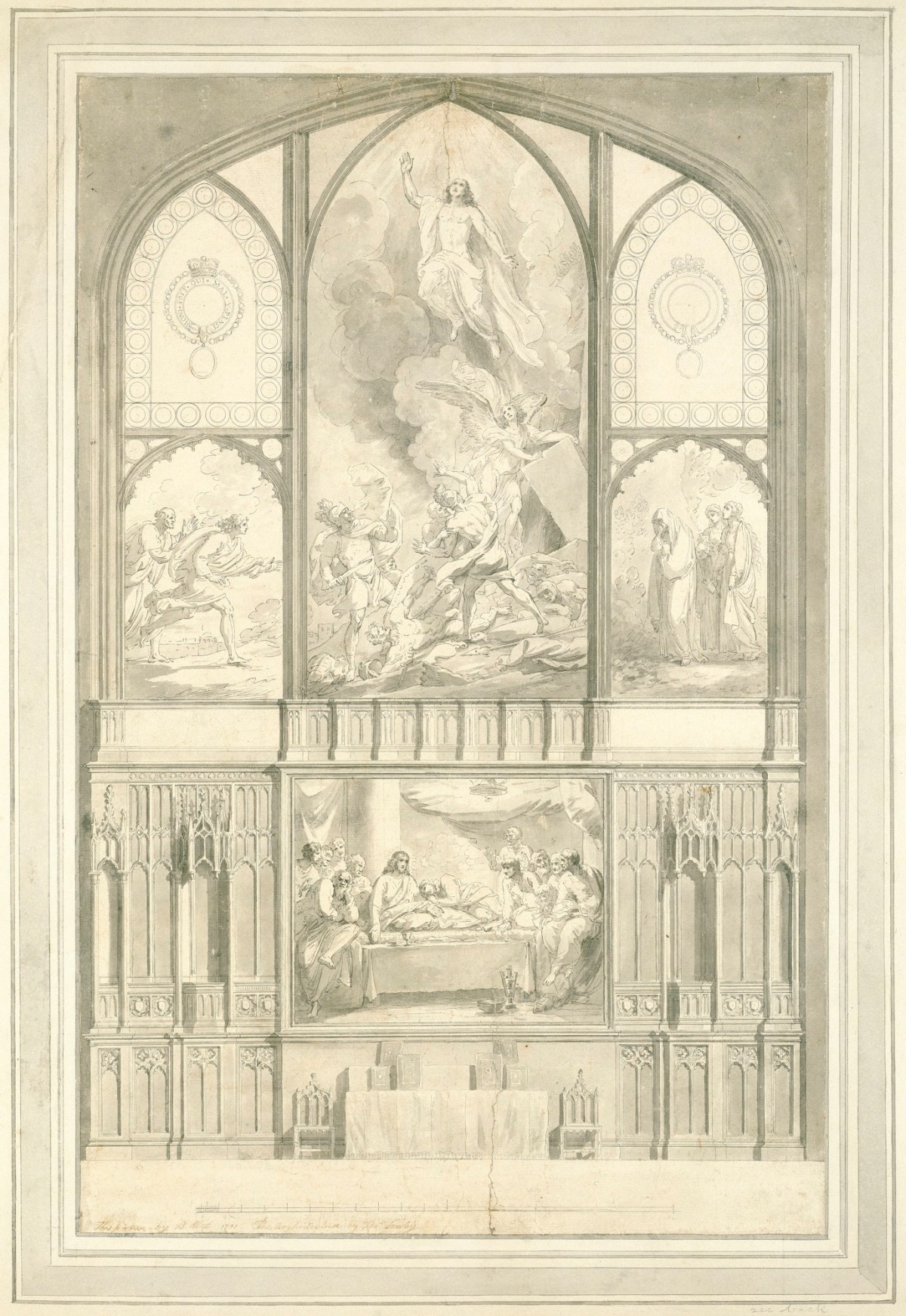 Benjamin West PRA and Thomas Sandby RA, Design for the East Window, St. George's Collegiate Chapel, Windsor