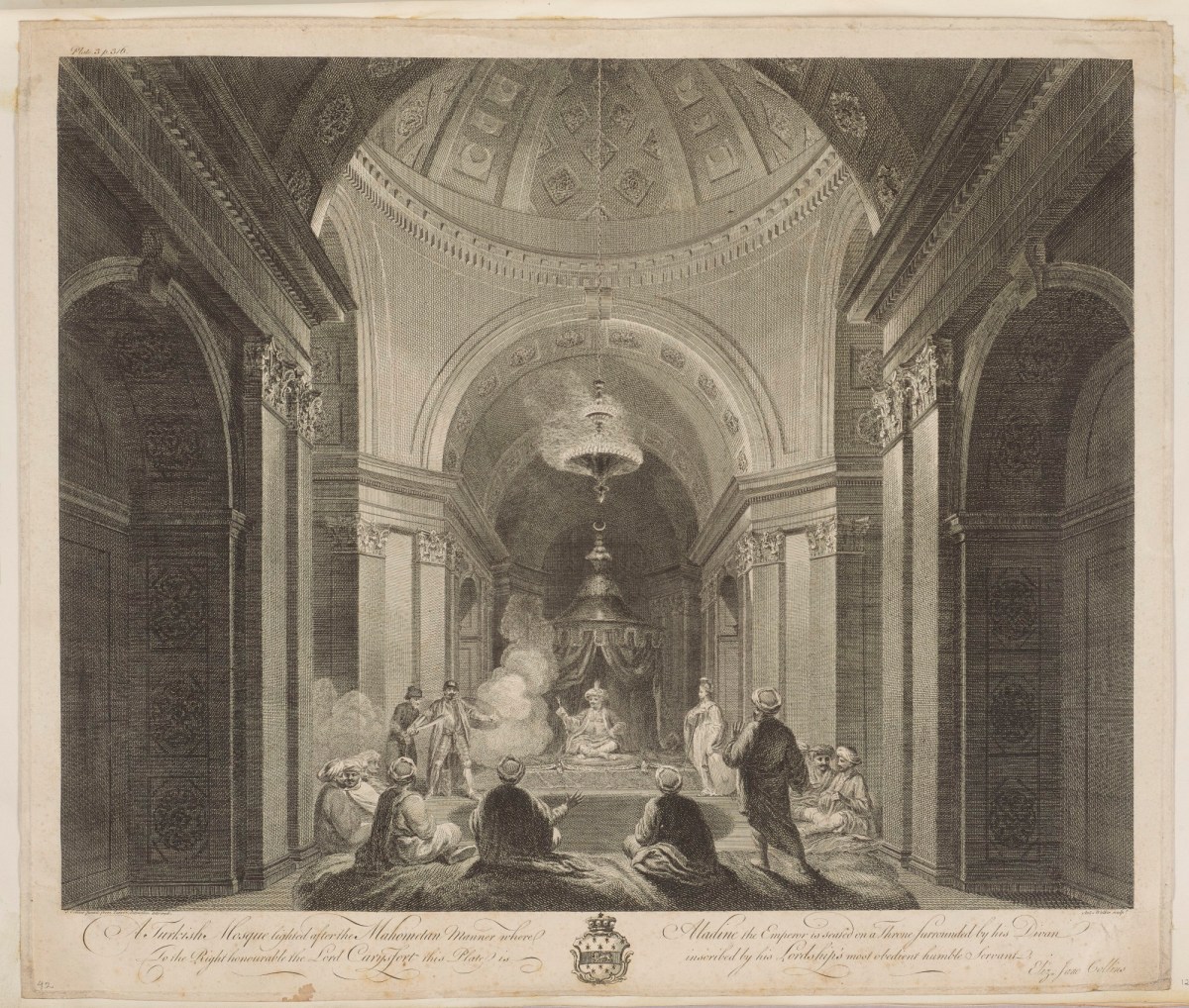 John Collins, A Turkish Mosque: from a series of stage designs for Tasso's Jerusalem Delivered
