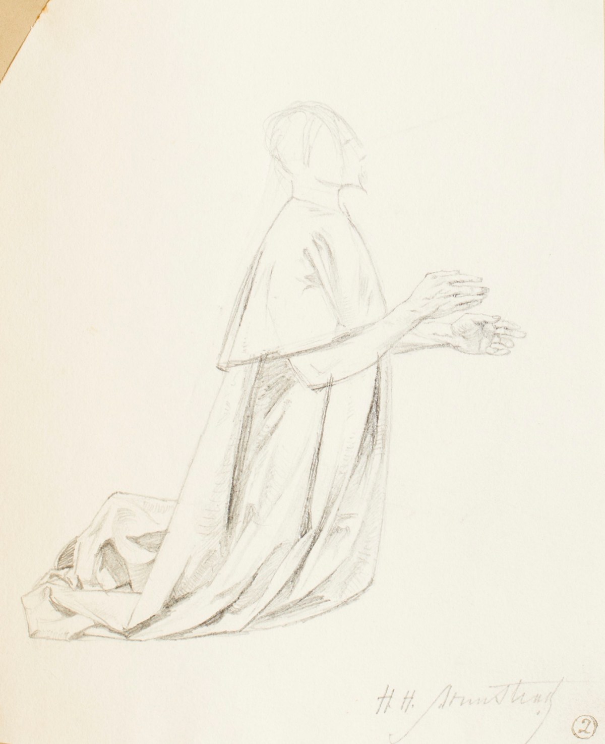 Henry Hugh Armstead RA, Study of a kneeling figure