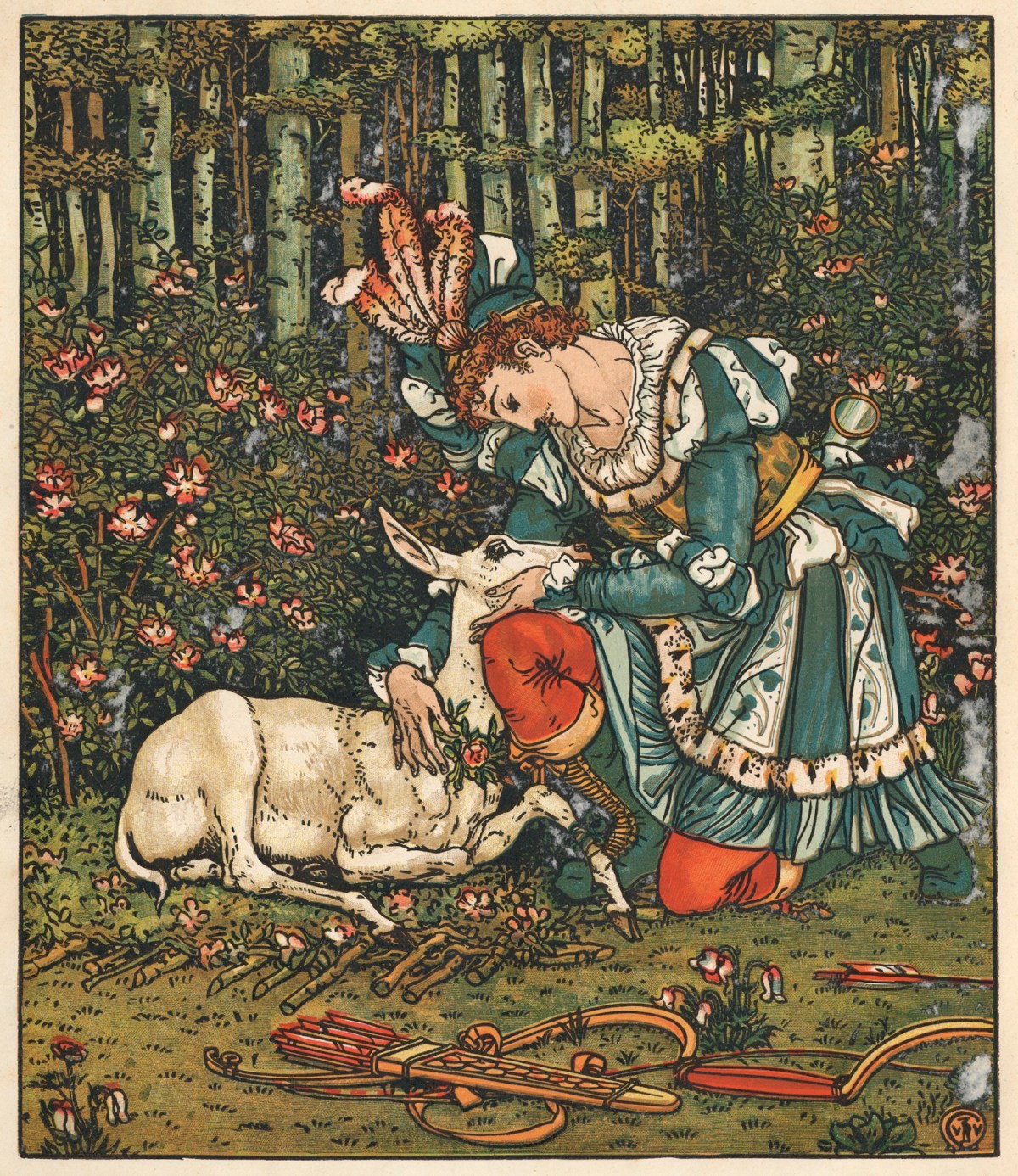 Walter Crane, Prince Guerrier wounds the Hind