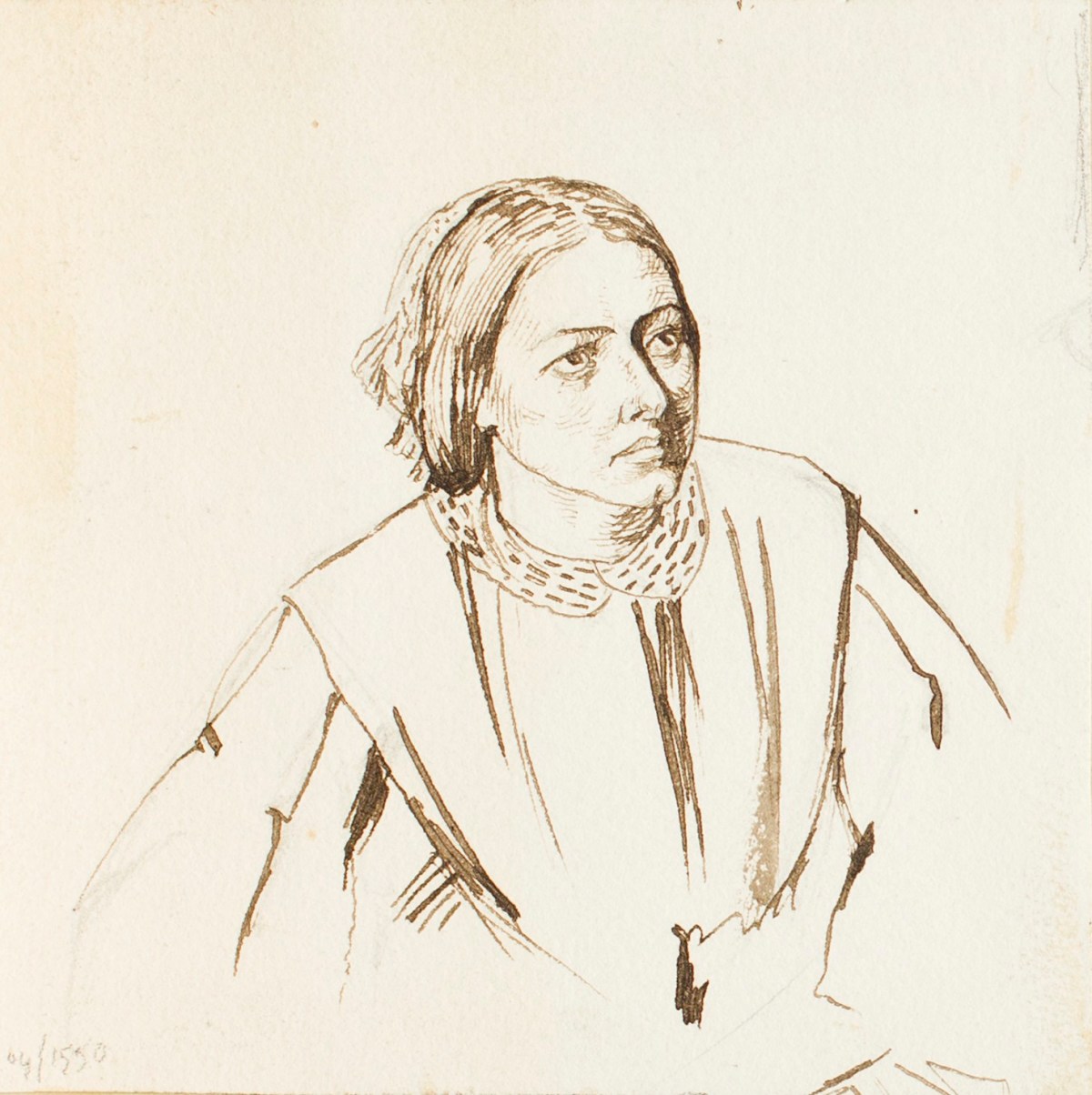 Henry Hugh Armstead RA, Half-length drawing of a woman