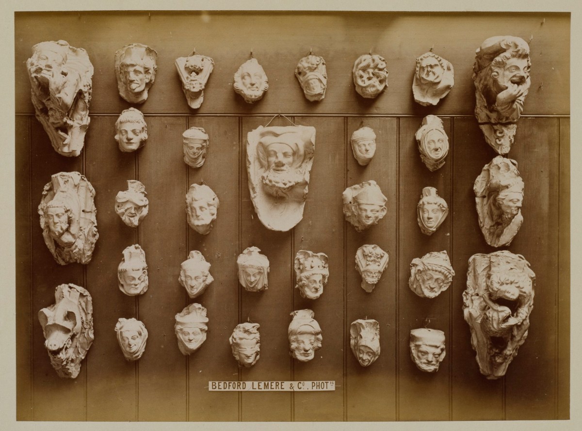 Bedford Lemere & Co., Casts of Gothic heads, possibly from York stalls.