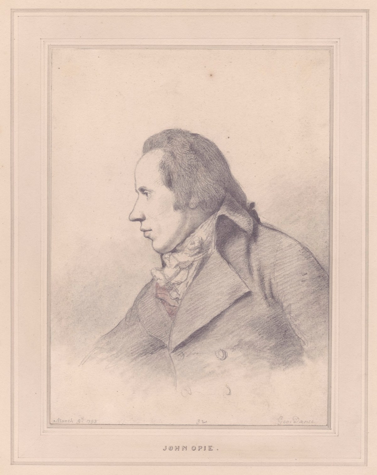 George Dance RA, Portrait of John Opie, R.A.