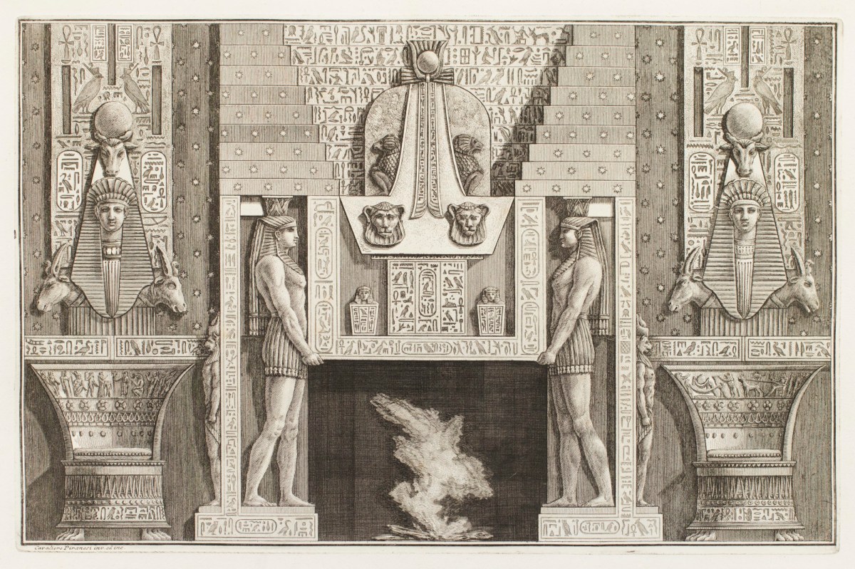 Giovanni Battista Piranesi, Design for a chimneypiece with Egyptian design of hieroglyph and star motif