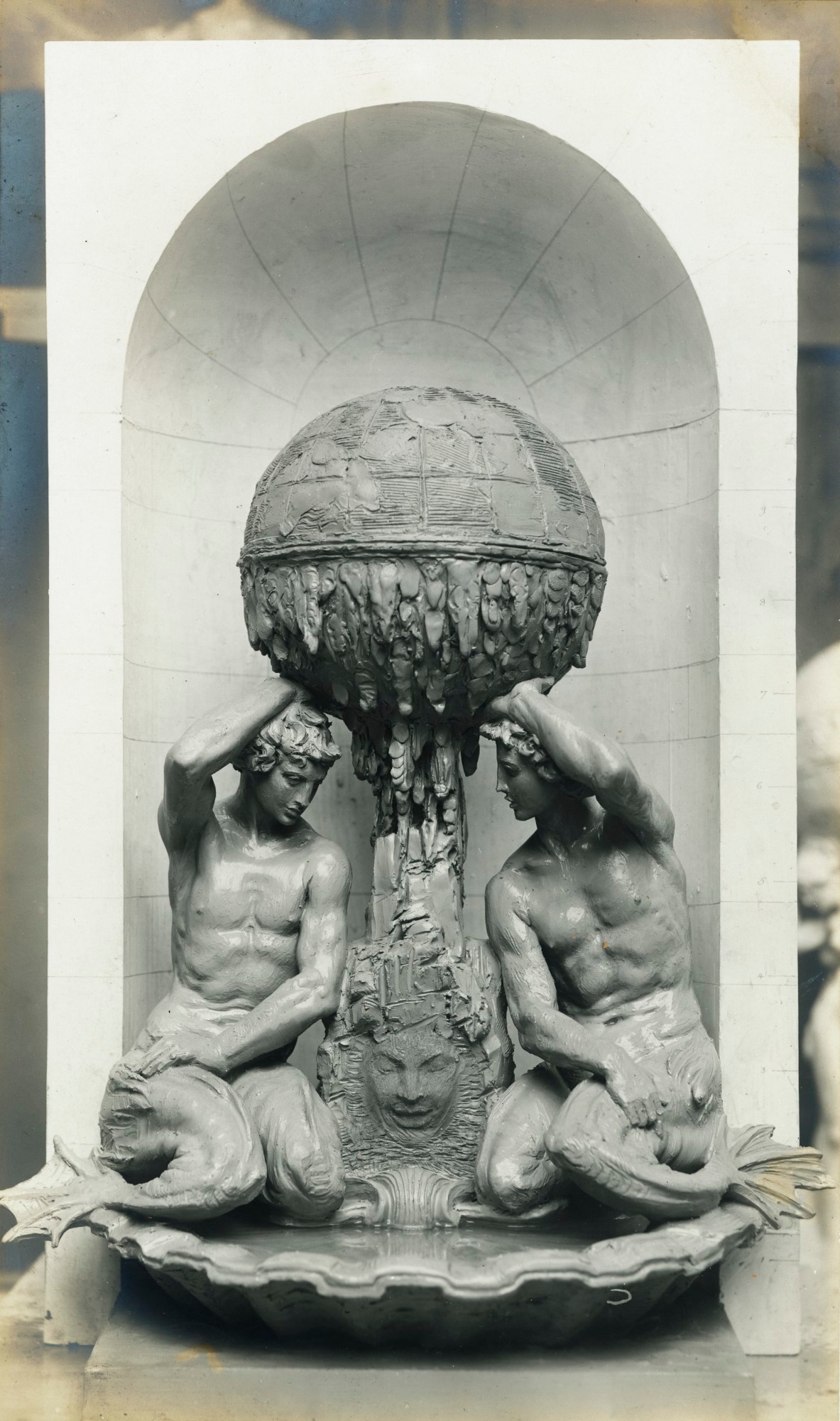Paul Laib, Sketch model of a niche group and fountain for the Ashton Memorial