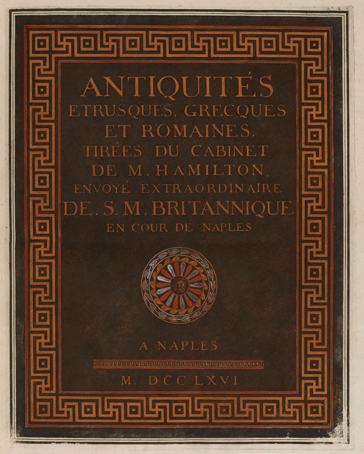 Sir William Hamilton, Title-page
