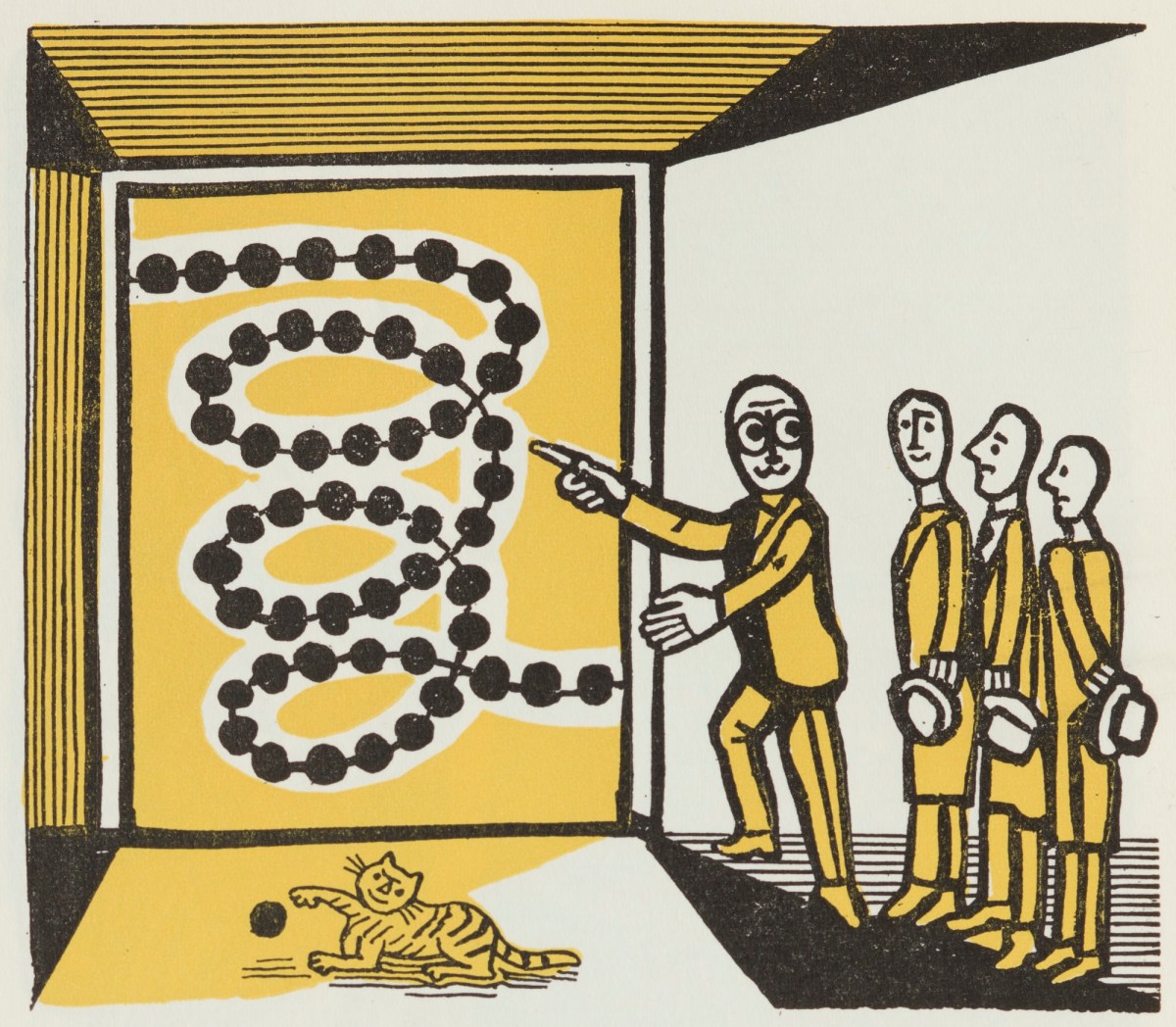 Edward Bawden RA, The molecular structure of rubber