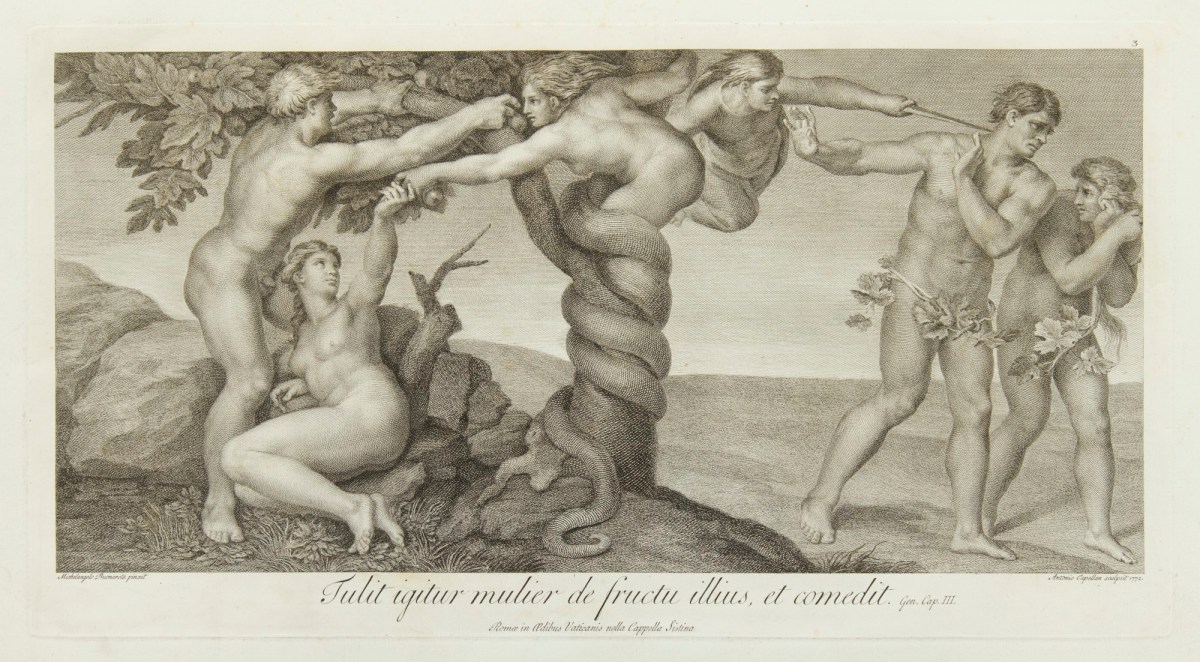Michelangelo Buonarroti, The Temptation and Expulsion from Eden, Sistine Chapel.