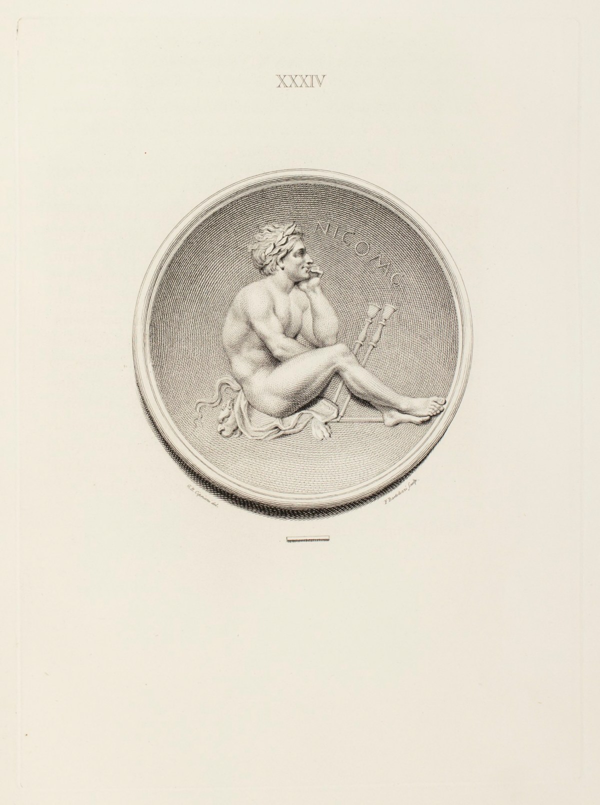 Giovanni Battista Cipriani RA, Faun sat on a tiger skin