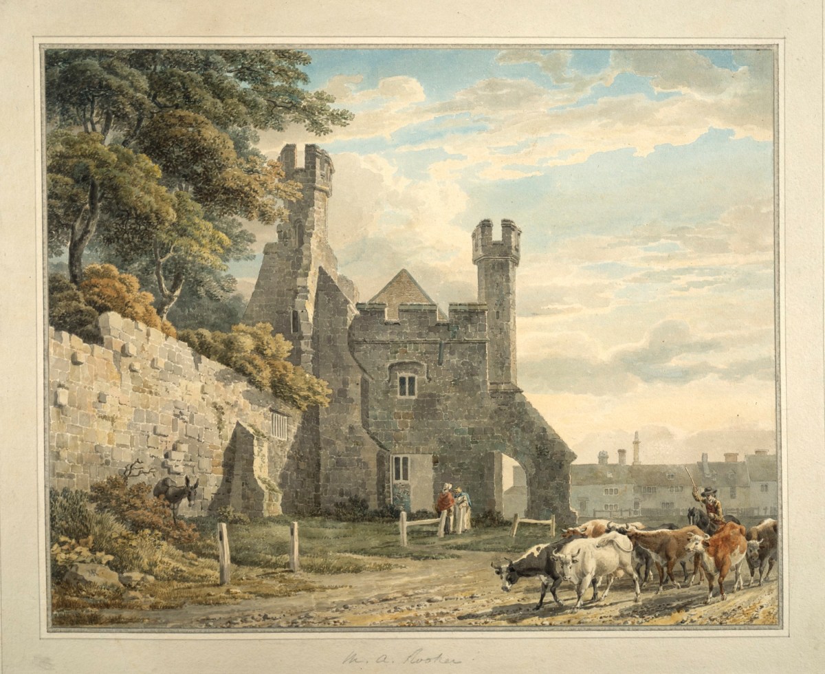 Michael Angelo Rooker ARA, The Gatehouse of Battle Abbey viewed from the side