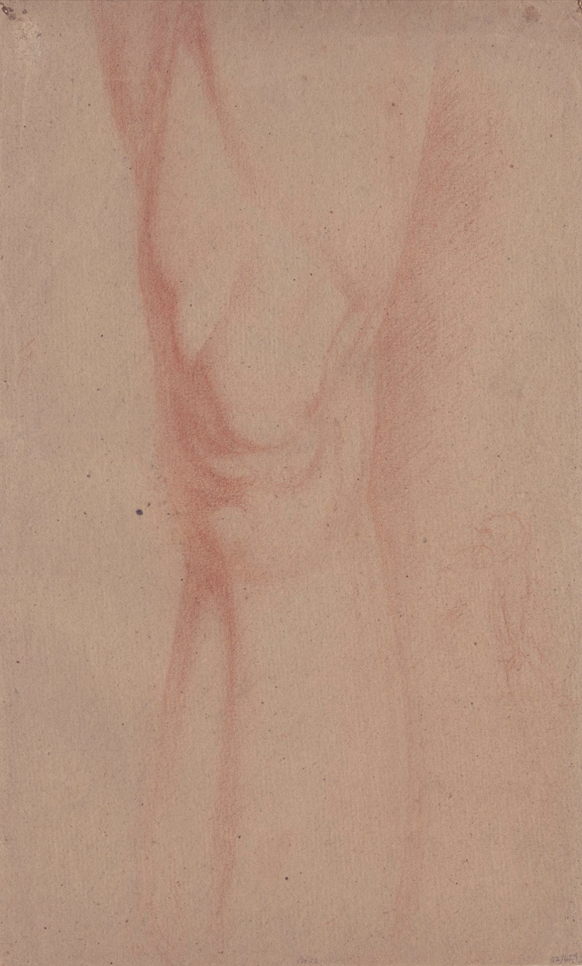 Benjamin Robert Haydon, Study of a leg from mid thigh to mid calf, probably a study for his painting of Macbeth