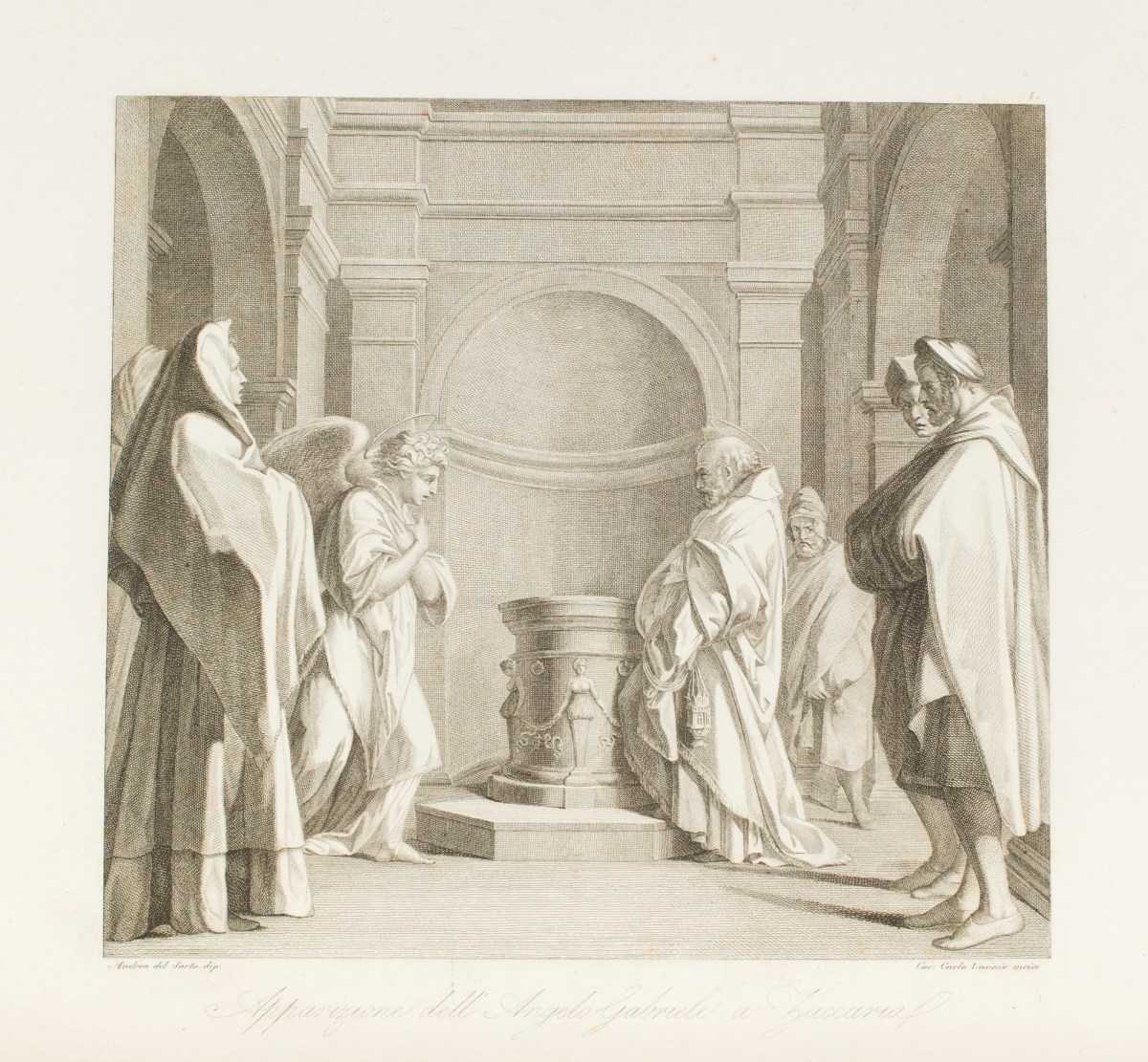 Andrea del Sarto, The apparition of the Angel Gabriel to Zaccaria.