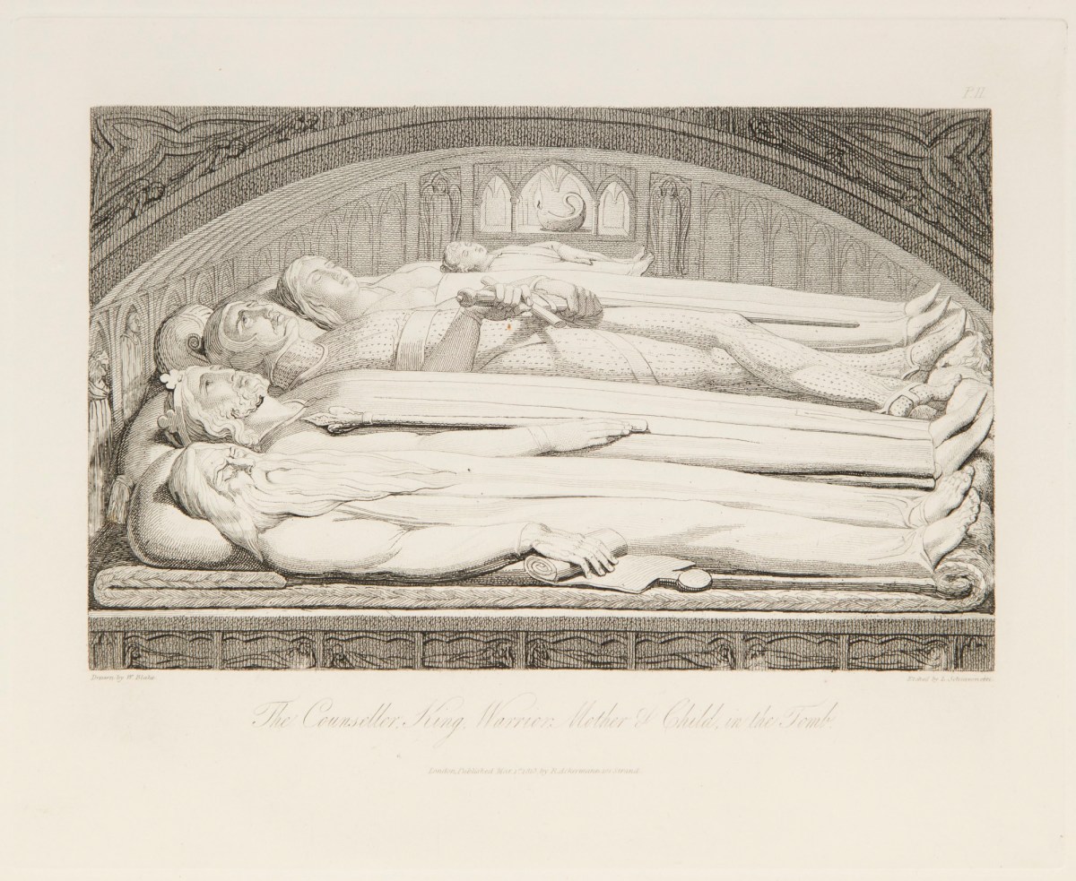 William Blake, The Counsellor, King, Warrior, Mother & Child, in the Tomb