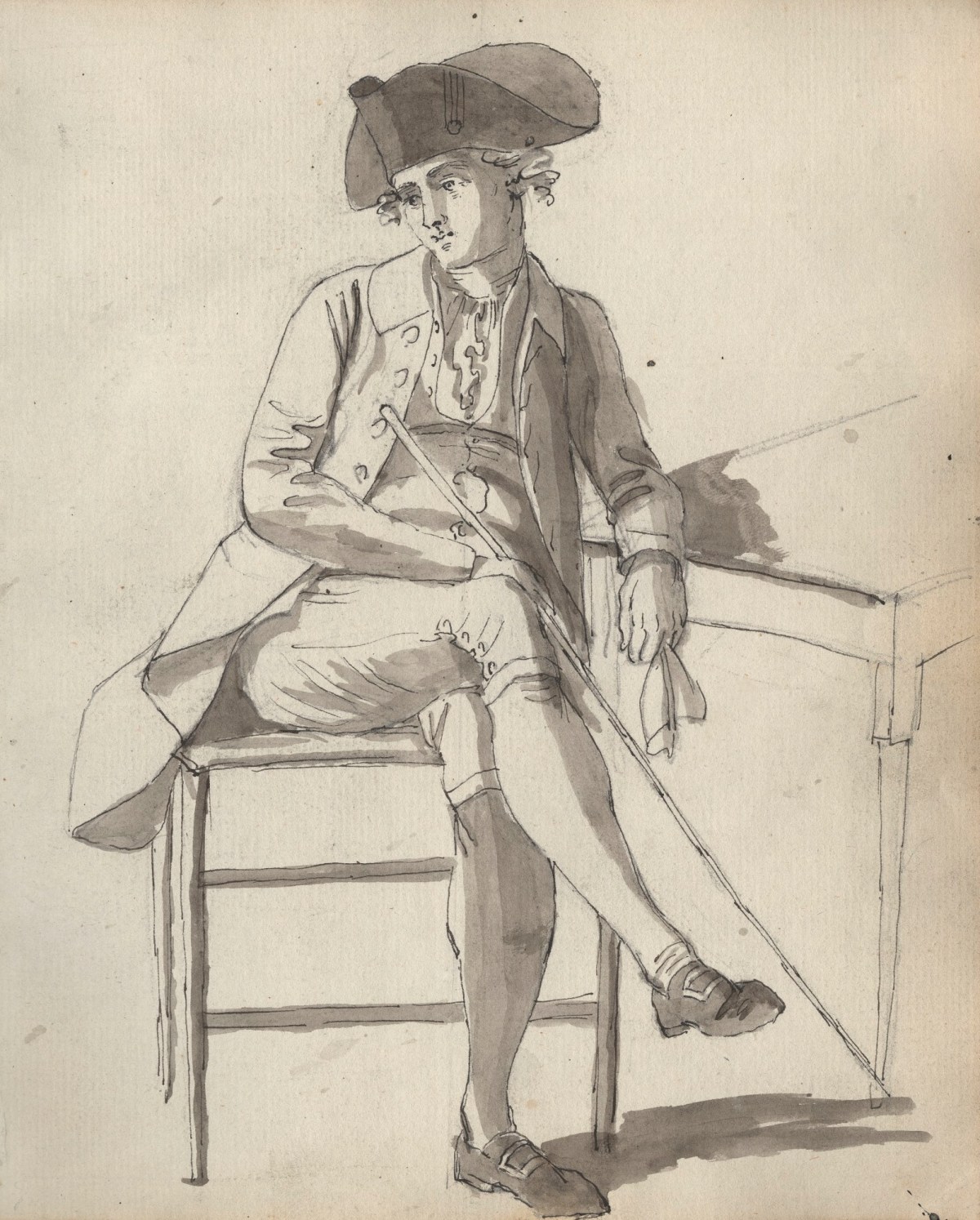 Unknown artist, Leaf from a sketchbook