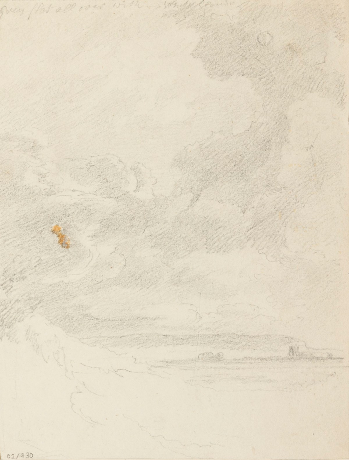 Philip Reinagle RA, Coastal landscape with an expanse of cloudy sky
