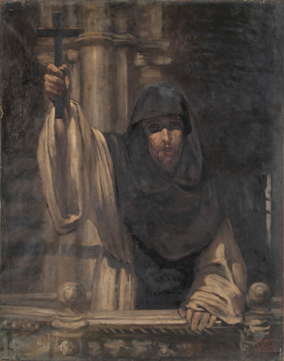 Arthur George Walker RA, Monk holding a Cross