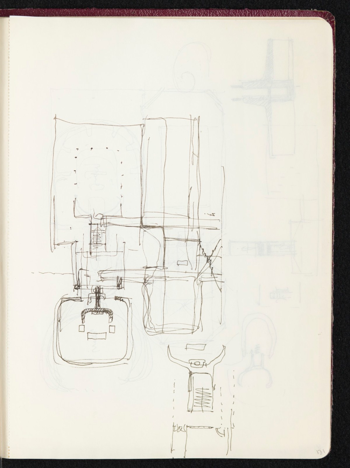 Sir Hugh Casson PRA, Sketchbook with designs and notes