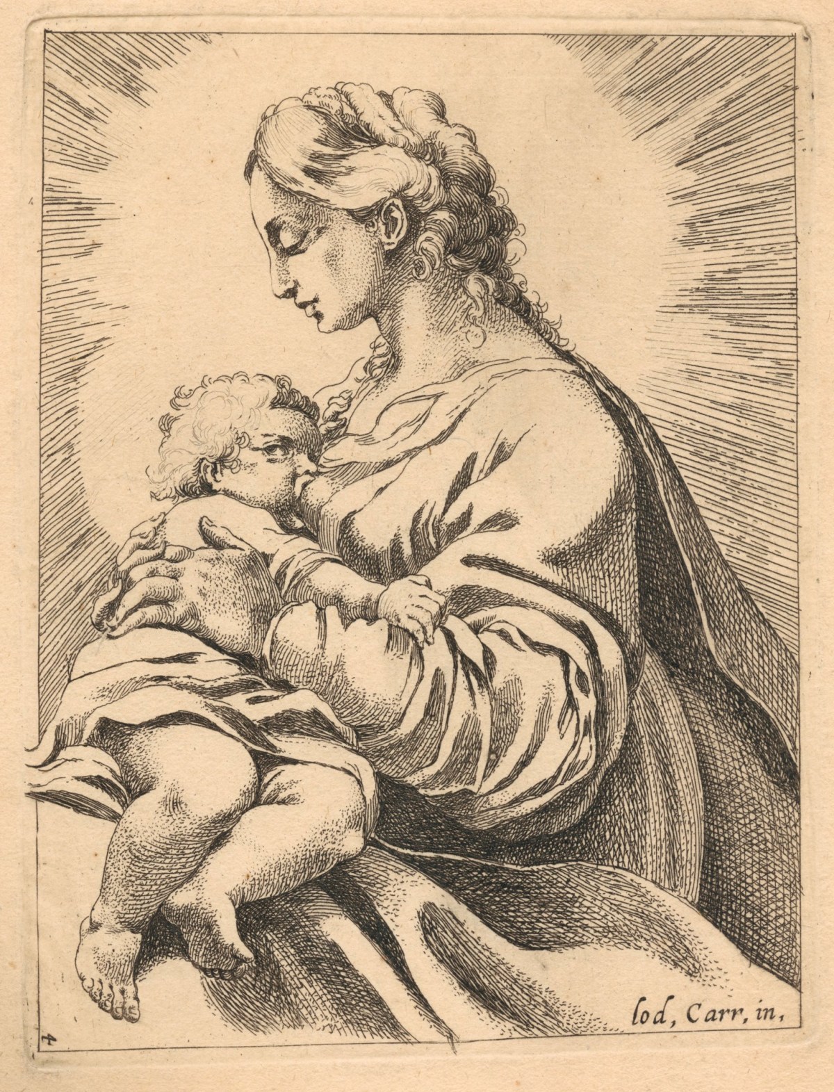Lodovico Carracci, Madonna nursing the Christ child