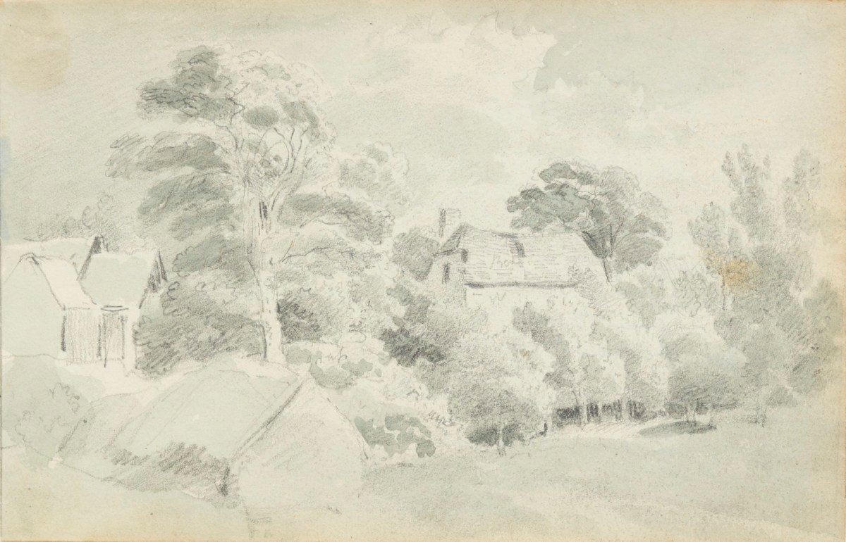 Philip Reinagle RA, Study of trees and a rooftop