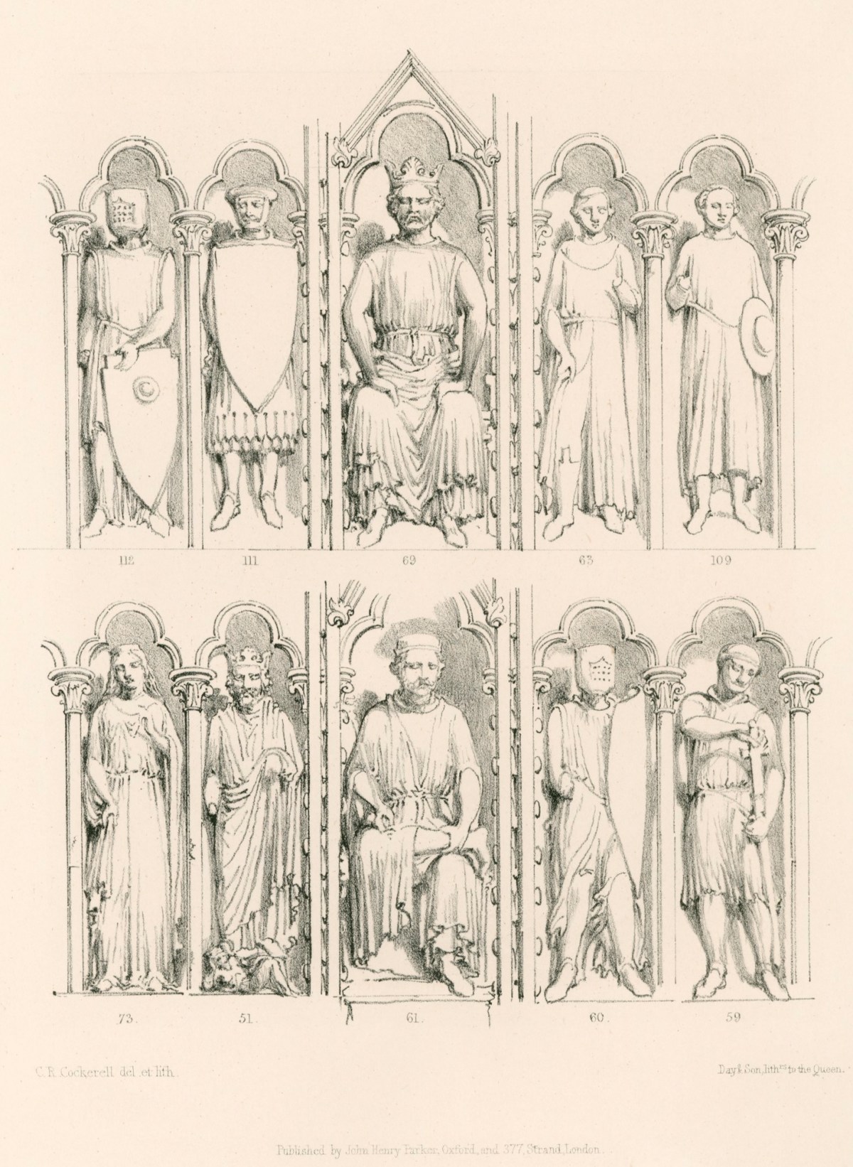 C.R. Cockerell RA, Sculpture on the West Front of Wells Cathedral