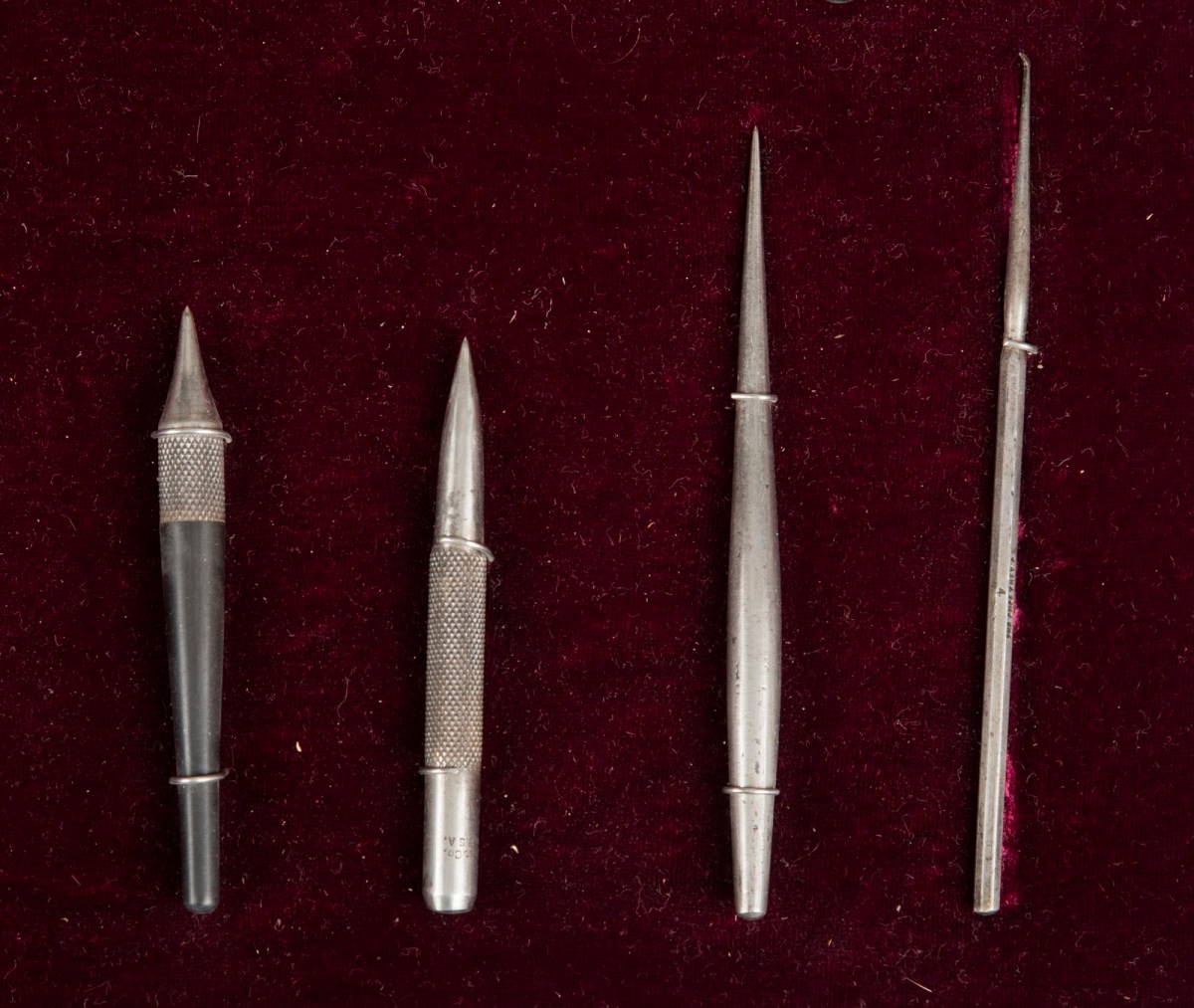 Sir Frank Short RA, Framed collection of engraving and other tools used by Sir Frank Short RA