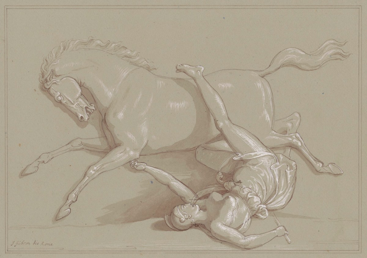 John Gibson RA, Amazon falling from her horse