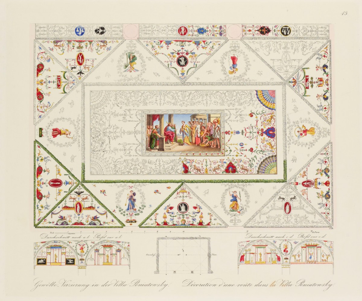 Unknown artist, 'Ceiling in the Villa Poniatowski.'