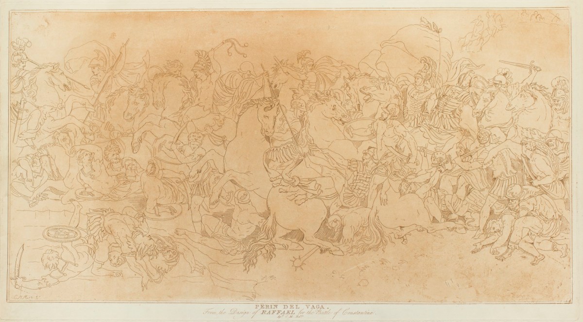 Conrad Martin Metz, Raphael's design of the Battle of Constantine attributed to Perin del Vaga