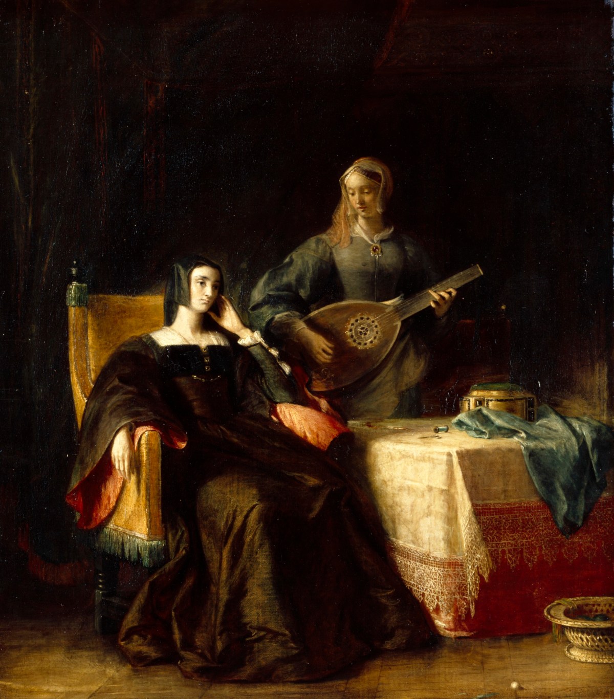 Charles Robert Leslie RA, Katherine of Aragon with her Maid