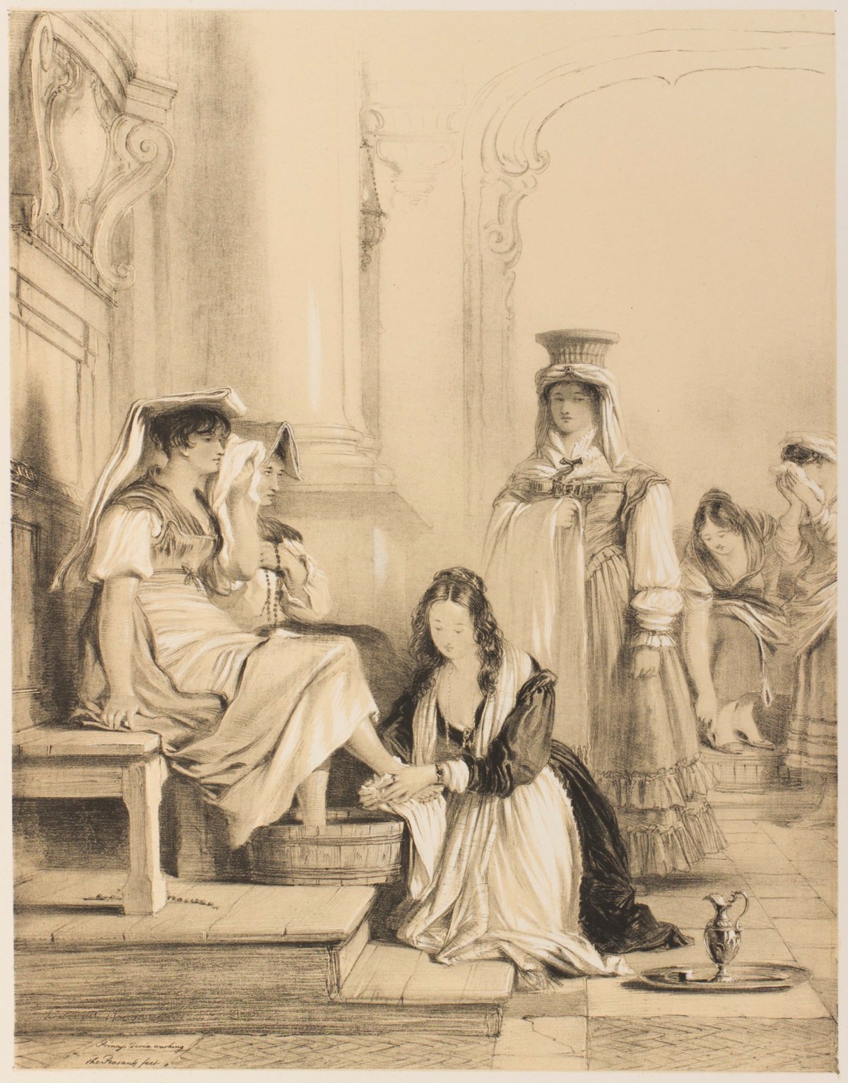 Sir David Wilkie RA, The Princess Doria washing the feet of the Pilgrims
