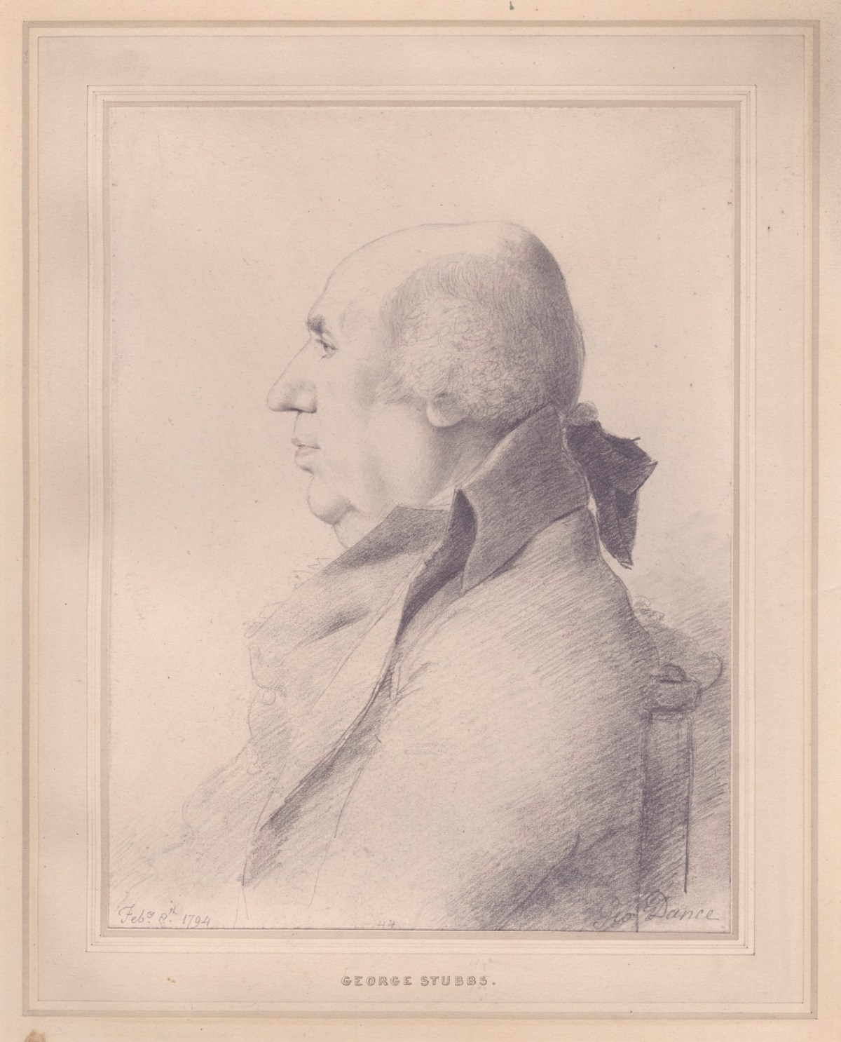 George Dance RA, Portrait of George Stubbs, A.R.A.
