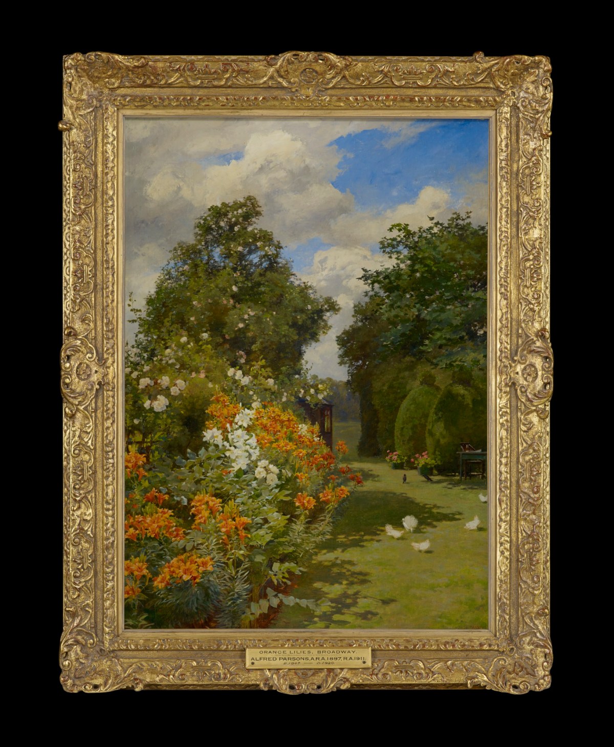 Unknown, Frame for Alfred Parsons RA 'Orange Lilies, Broadway, Worcestershire'