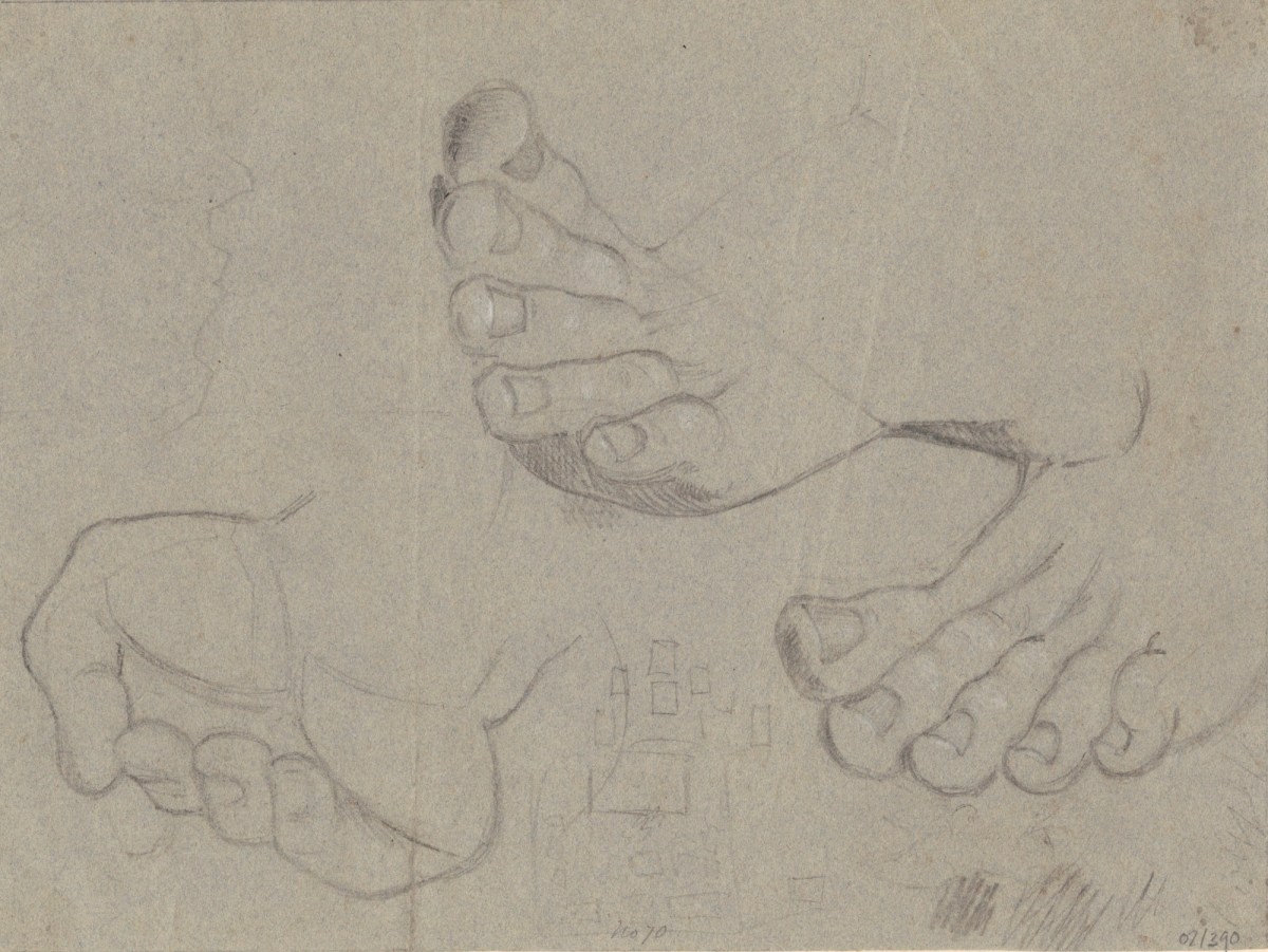 Benjamin Robert Haydon, Sketches of a hand and toes