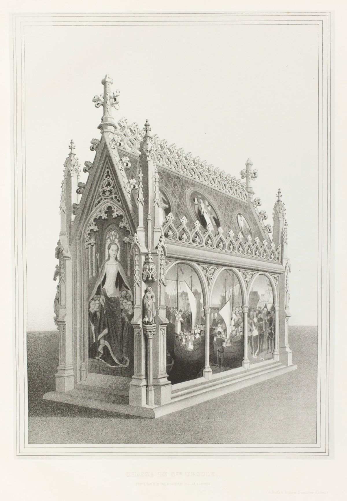 Hans Memling, 'Chasse de Ste Ursule, peinte par Memling, a l'hôpital St Jean, a Bruges.'