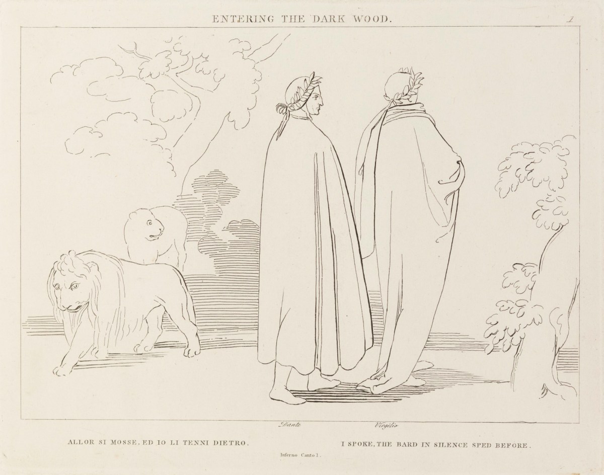 John Flaxman RA, 'Entering the Dark Wood' (from The Divine Comedy)