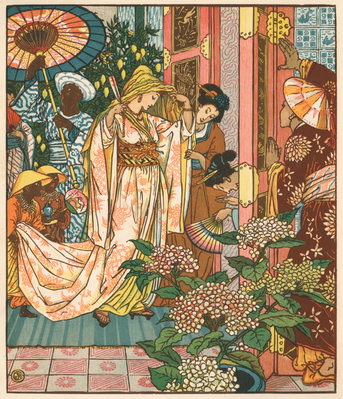 Walter Crane, The Princess going to the Bath