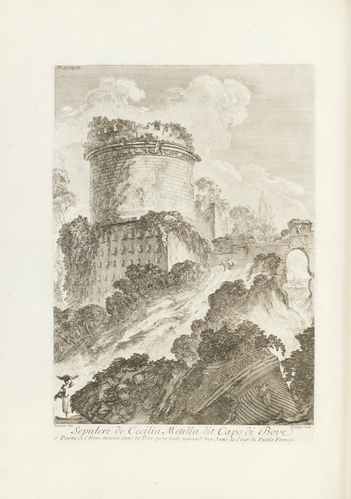 Jean Barbault, 'Sepulcre de Cecilia Metella dit Capo di Bove.'