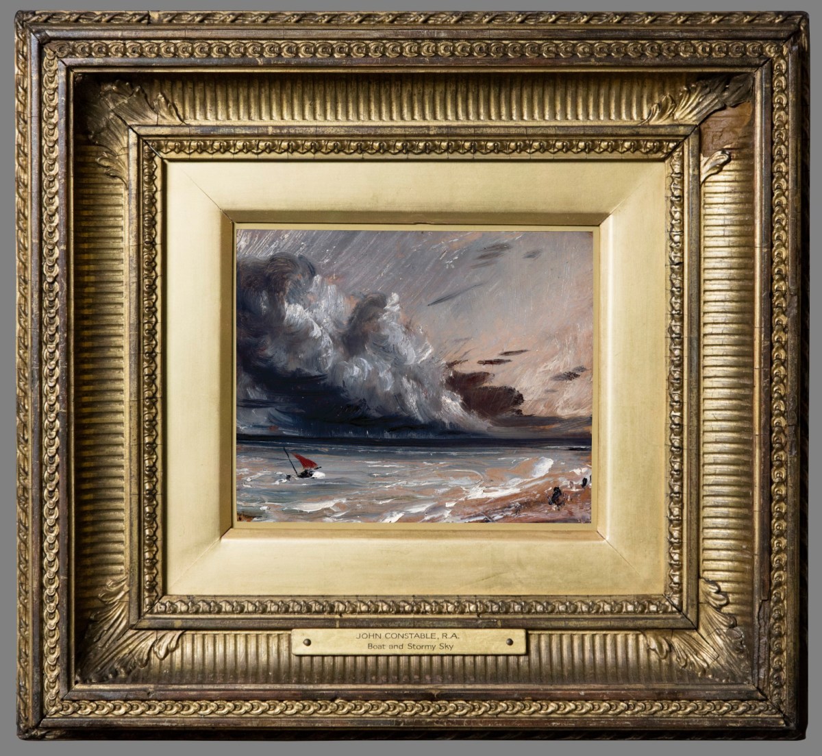 国内最安値！ for Frame John Stormy and Boat Study: 'Seascape RA Constable 風景、自然