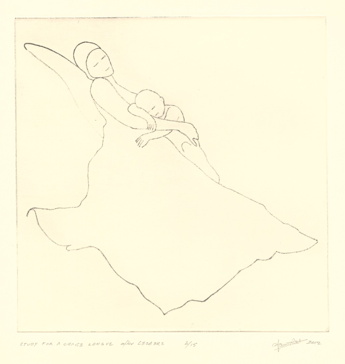 Ian Ritchie RA, Study for a Chaise Longue after Lecadre