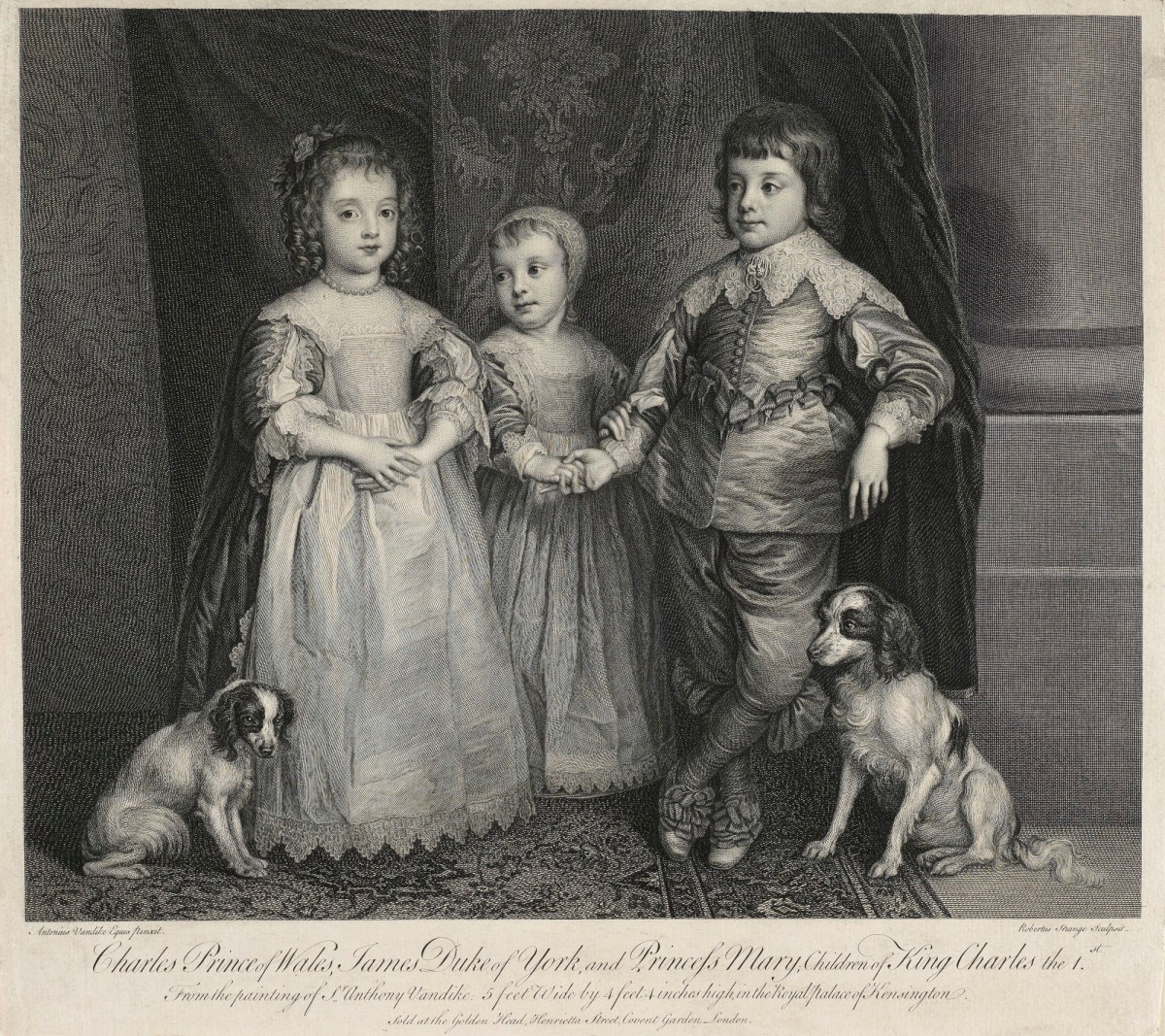 Sir Robert Strange, The Three Eldest Children of Charles I